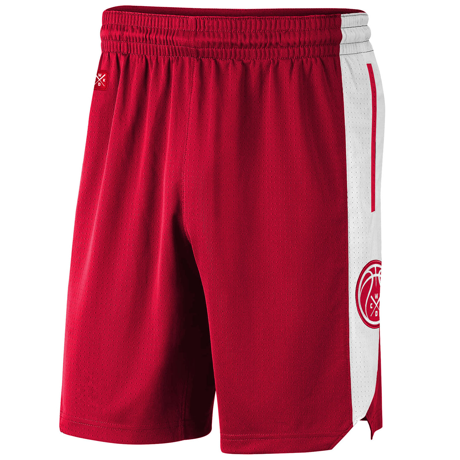 WICKED ONE Fitness Shorts, Playoffs, rot-weiß, M