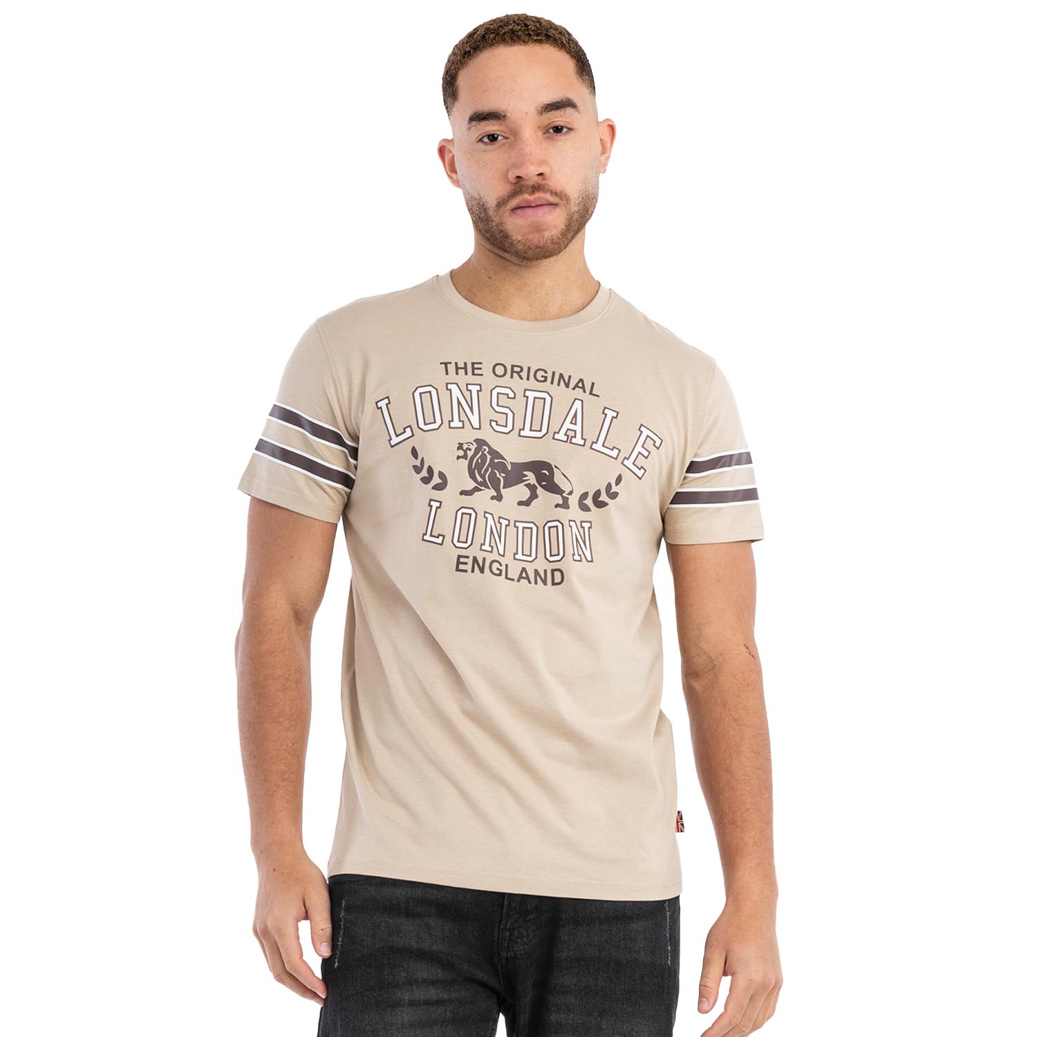 Lonsdale T-Shirt, Brouster, beige