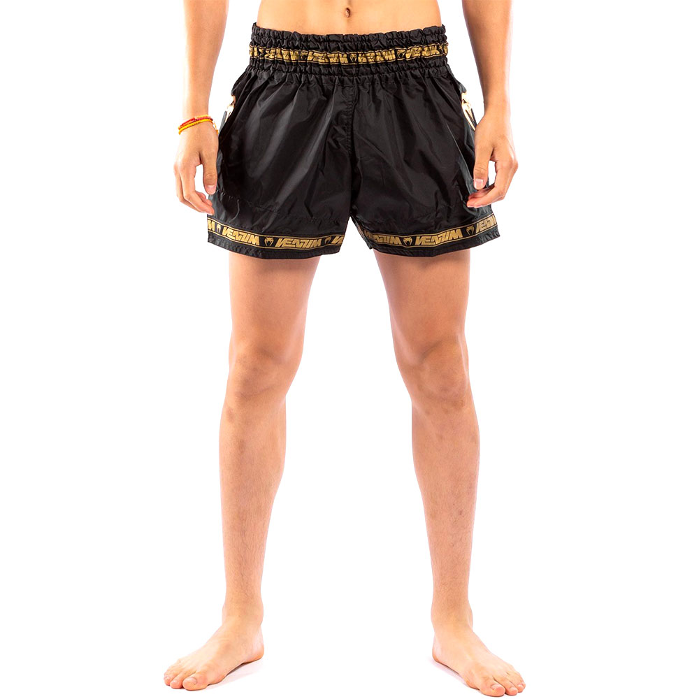 VENUM Muay Thai Shorts, Parachute, schwarz-gold