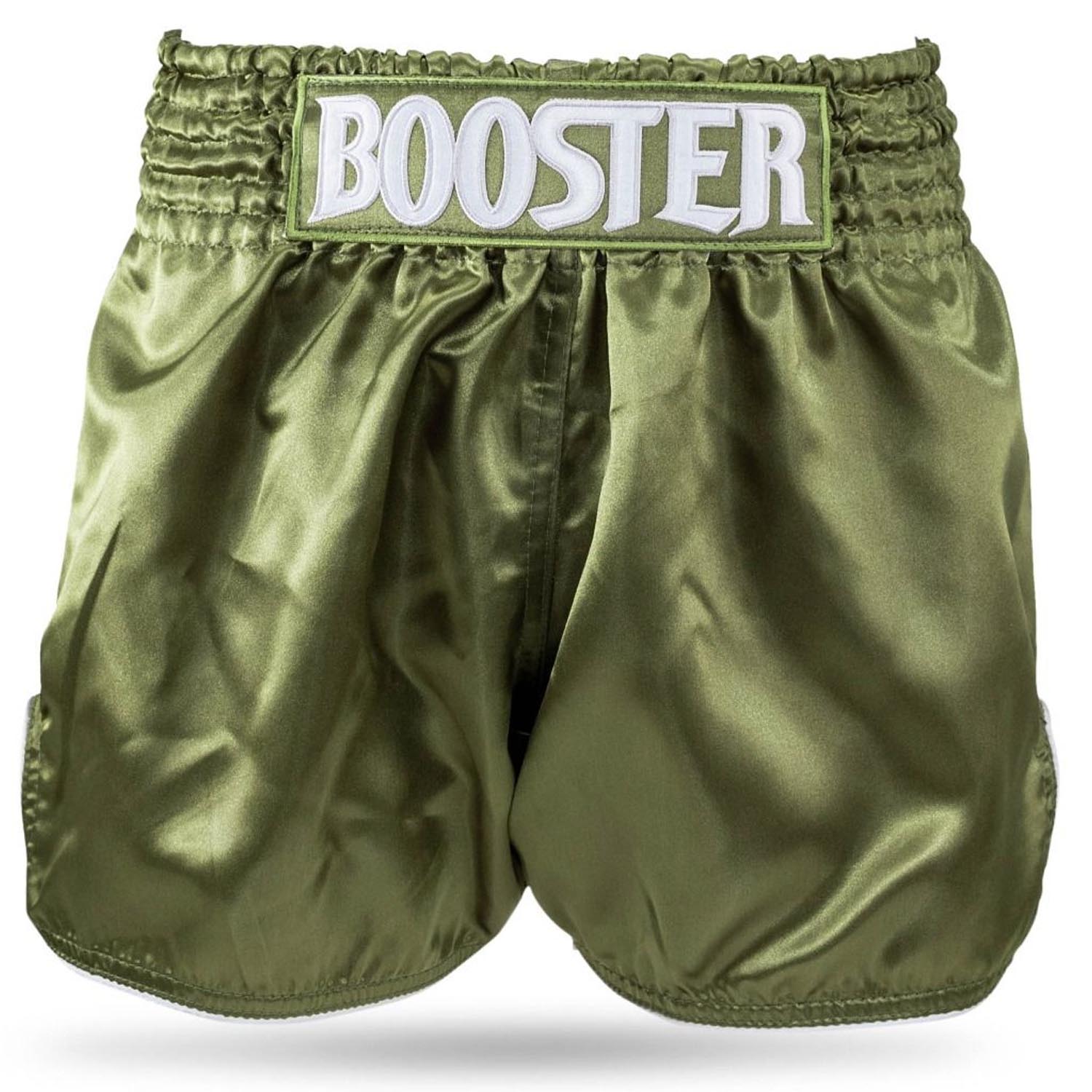 Booster Muay Thai Shorts, Plain V2, olive