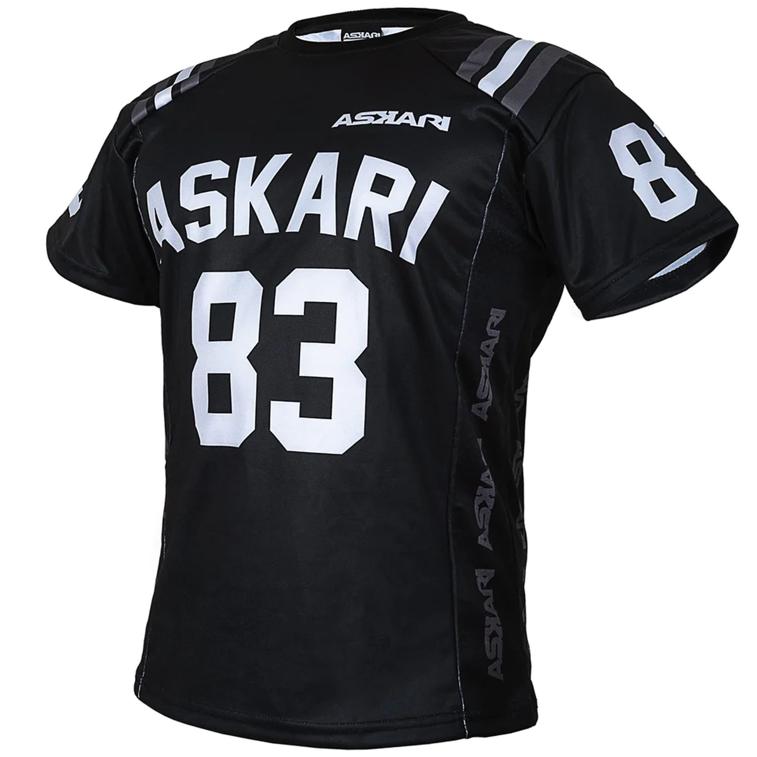ASKARI, Fitness Shirt, Askari 83, black-white, XXL