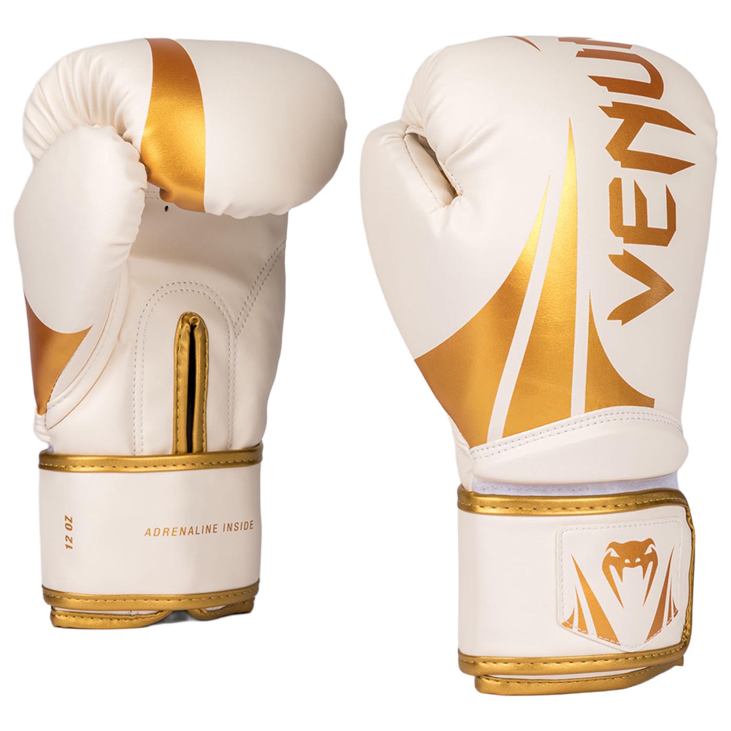 VENUM Boxing Gloves, Challenger 2.5, white-gold, 16 Oz