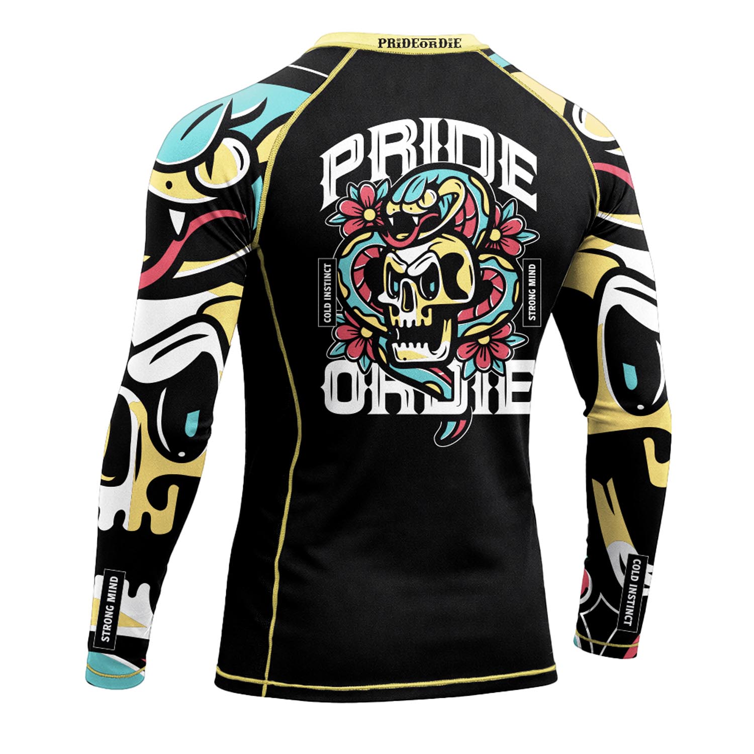 PRiDEorDiE Rashguard, L/S, Cold Instinct, black, S