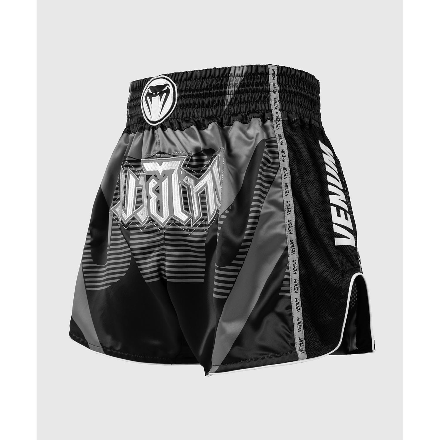 VENUM Muay Thai Shorts, Adrenaline, black-silver, M