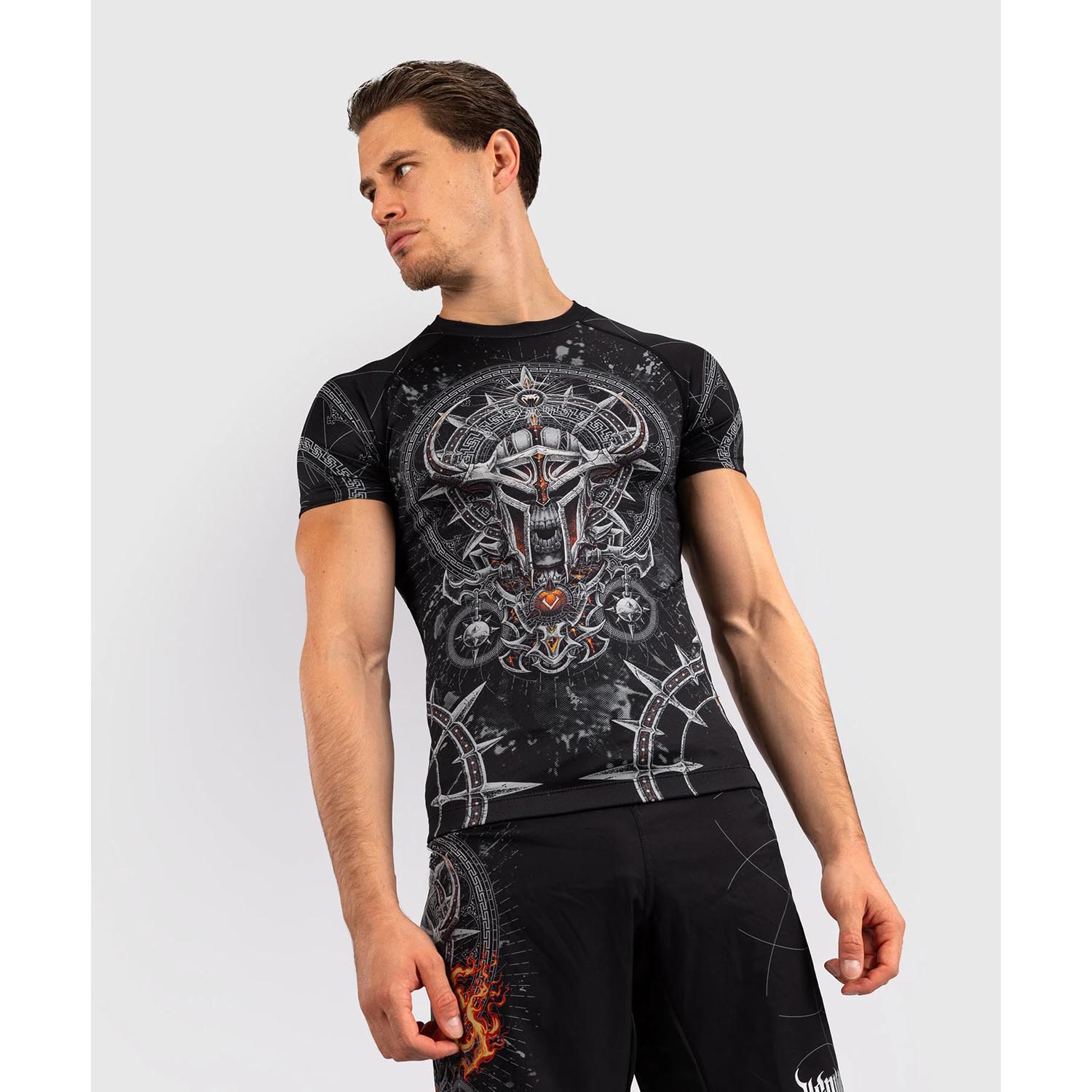 VENUM Rashguard, S/S, GLDTR 5.0, black-orange, XXL
