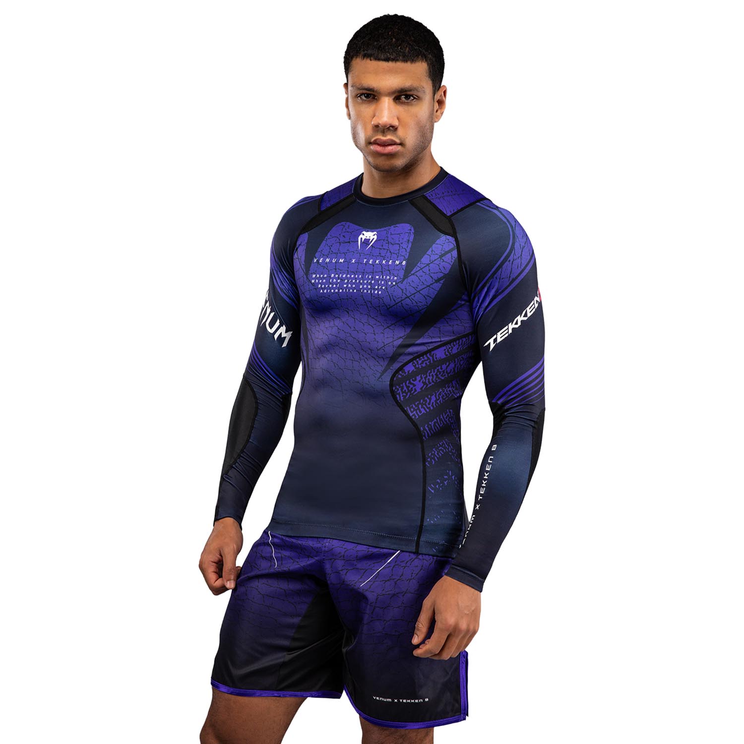 VENUM Rashguard, L/S, Tekken 8, Kazuya, black-blue, S