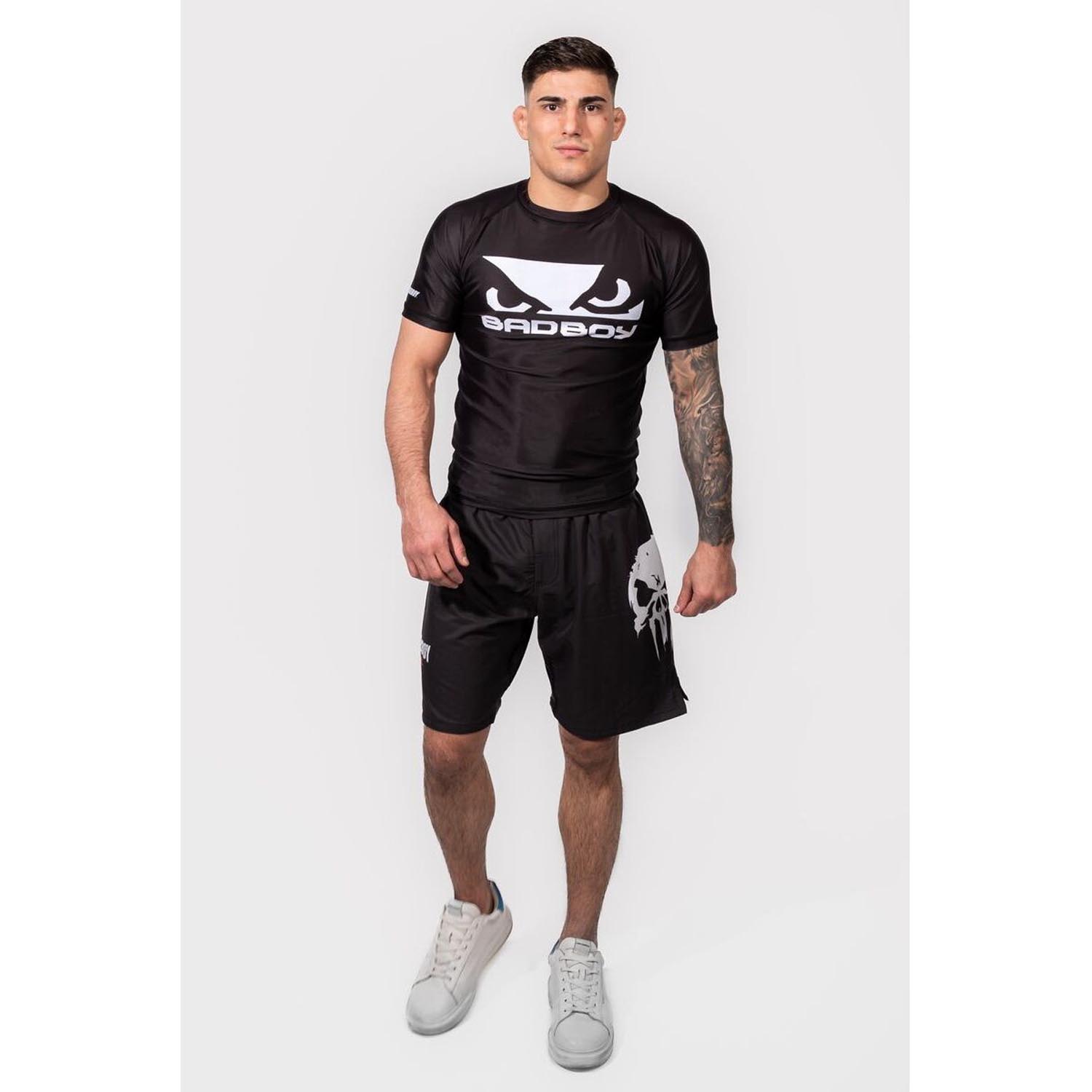 Bad Boy Rashguard, S/S, Logo, black-white, S