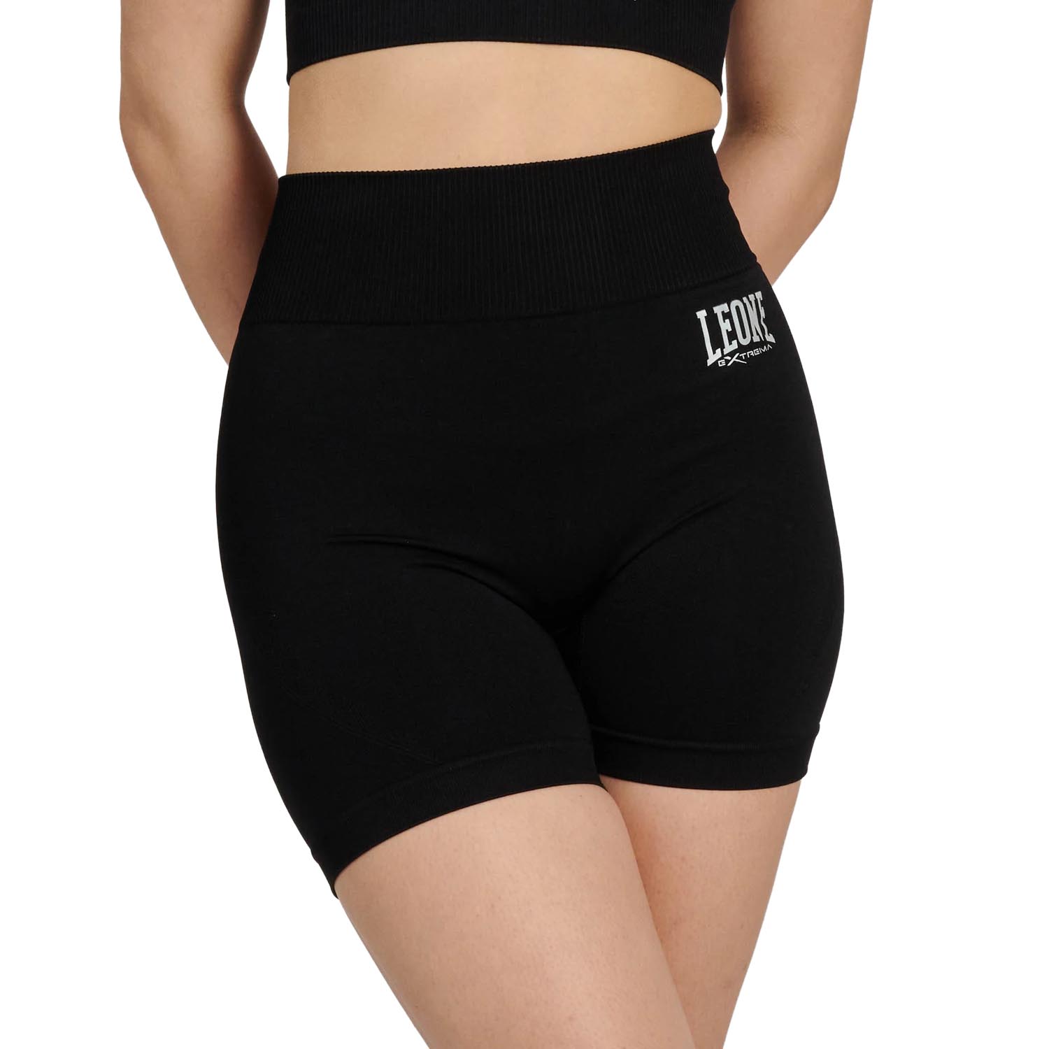 LEONE Compression Shorts, Women, Logo, black-white, XS