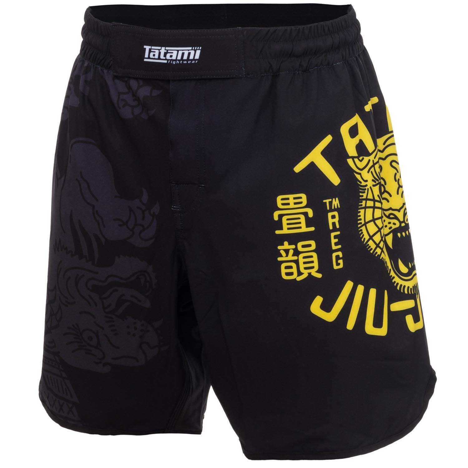Tatami MMA Fight Shorts, Tiger Mono, schwarz