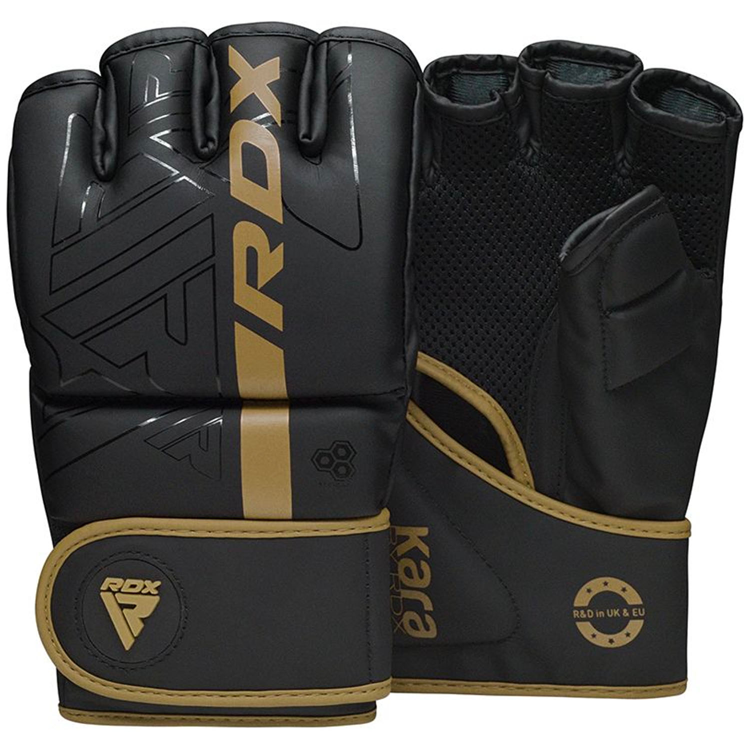 RDX MMA Handschuhe, Kara Series F6, schwarz-gold