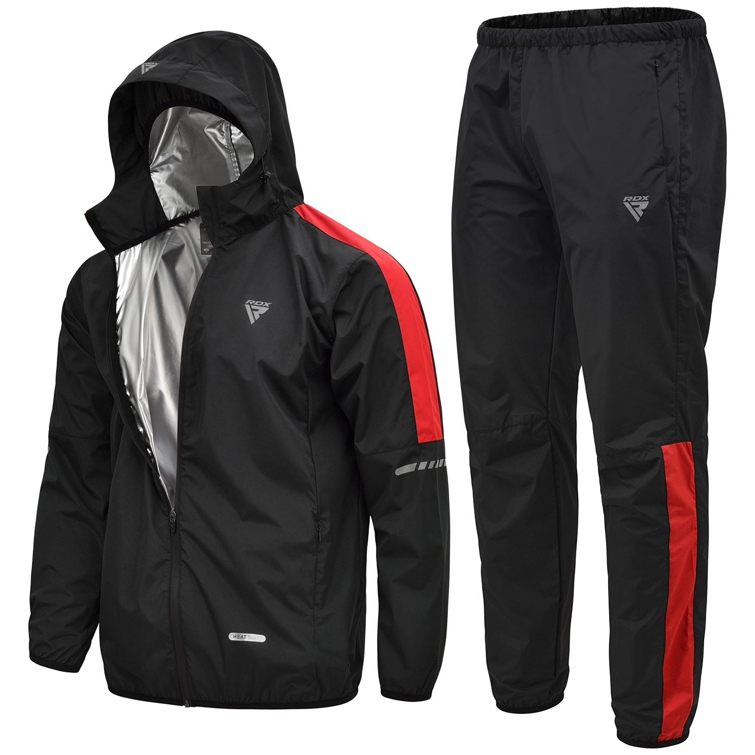 RDX Sweat Suit, H1, black-red