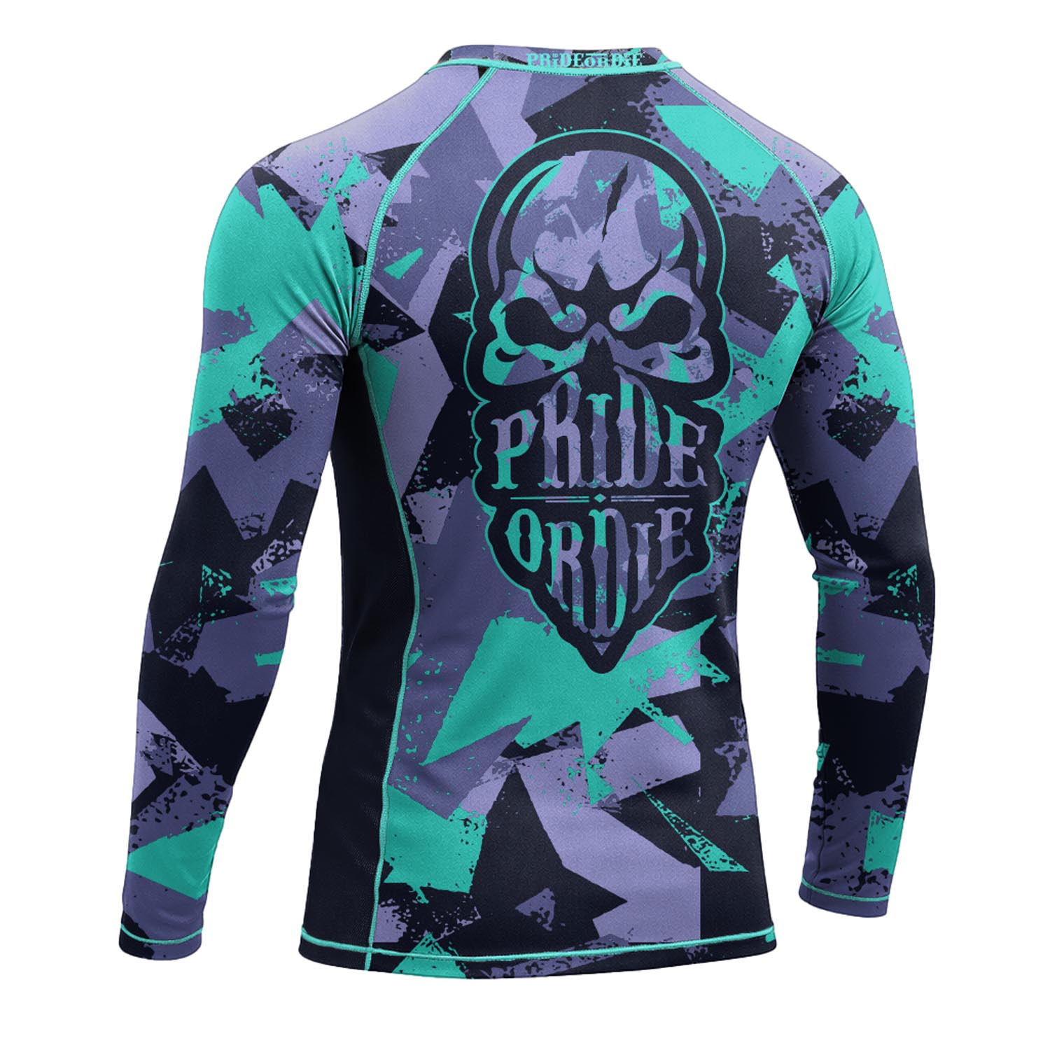 PRiDEorDiE Rashguard, L/S, Reckless 2.0, grey-green, L