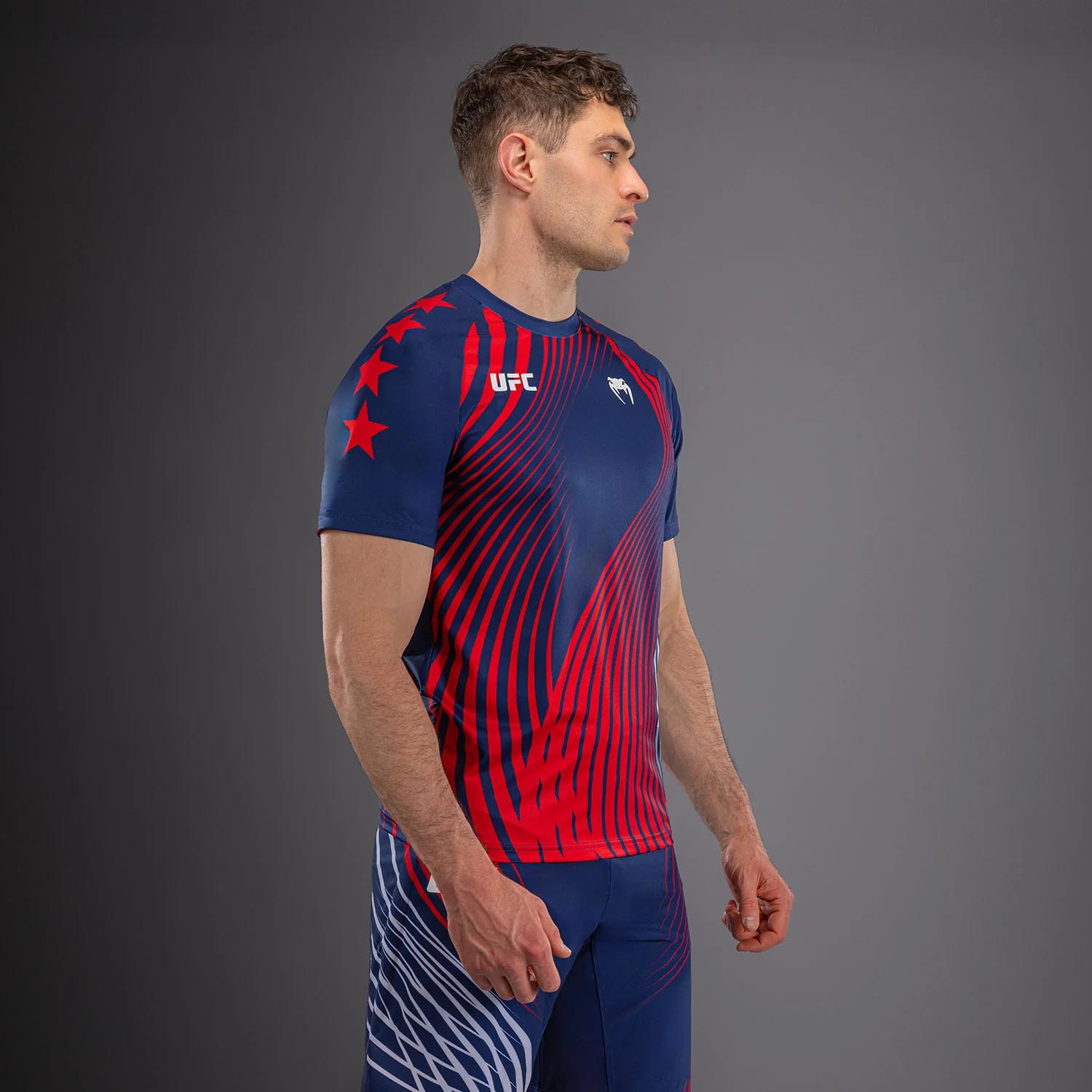VENUM Dry Tech T-Shirt, UFC Freedom 250, blue-white-red, L
