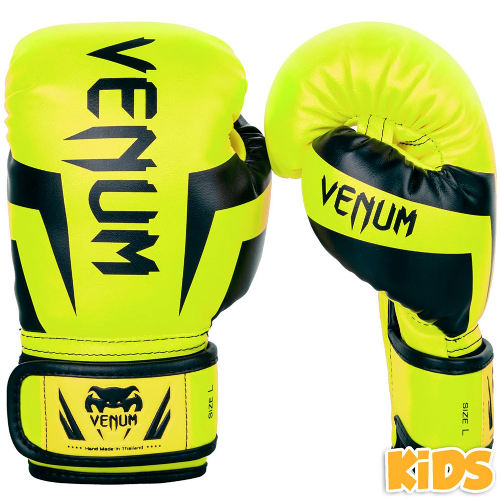 VENUM Boxing Gloves, Elite, Kids, yellow