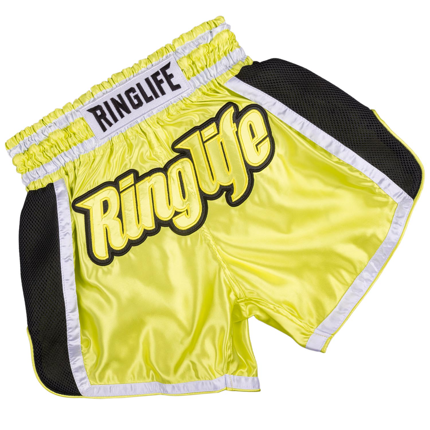 RINGLIFE Muay Thai Shorts, Represent, yellow-black, XXL