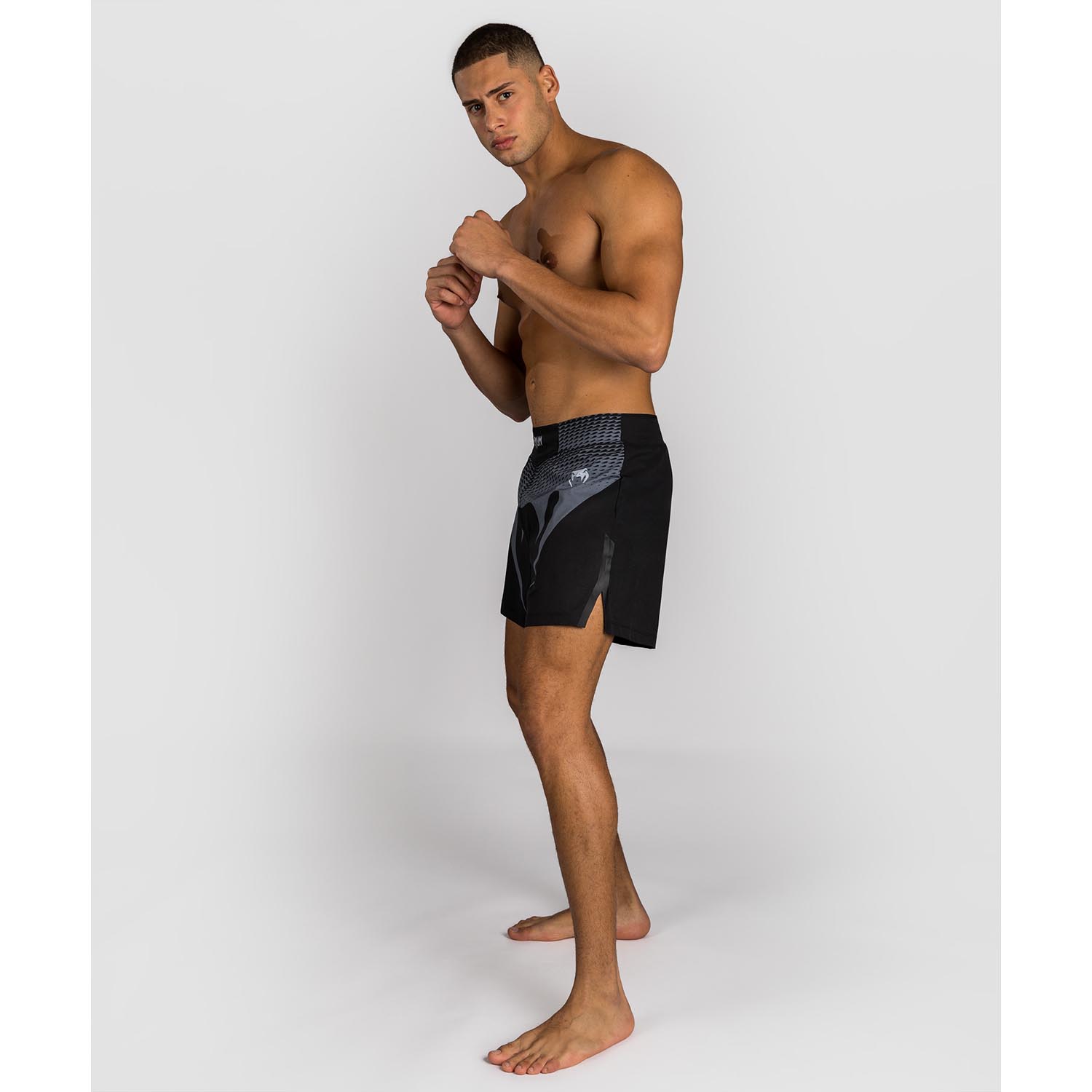 VENUM MMA Fight Shorts, No Gi, black-silver, XXL