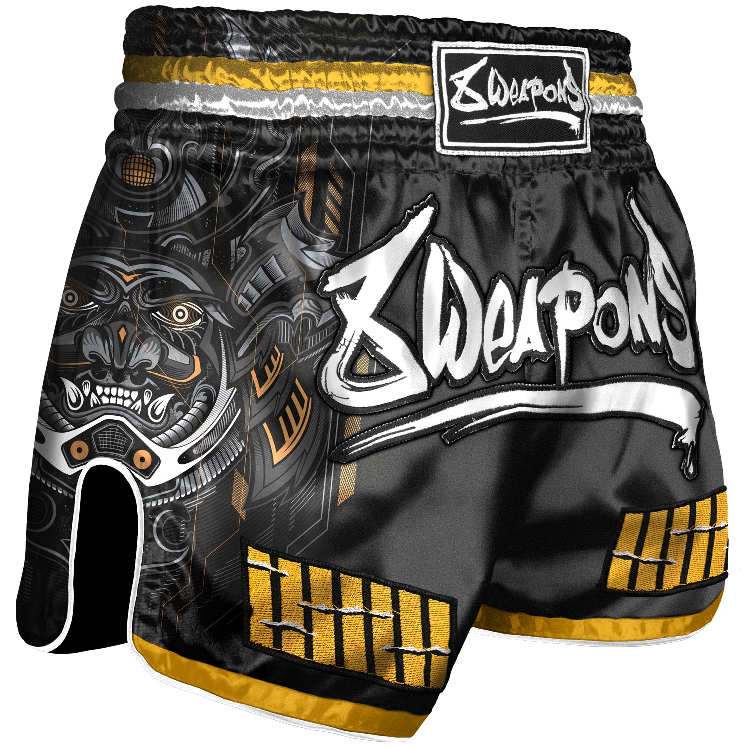 8 WEAPONS Muay Thai Shorts, Samurai 2.0, gold, XL