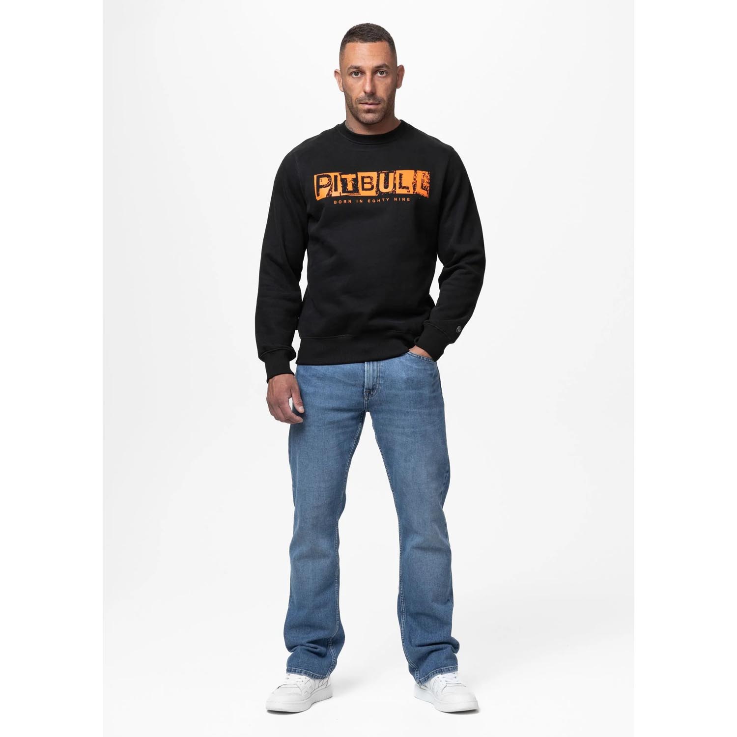 Pit Bull West Coast Crewneck, Blacky, black, XXXL