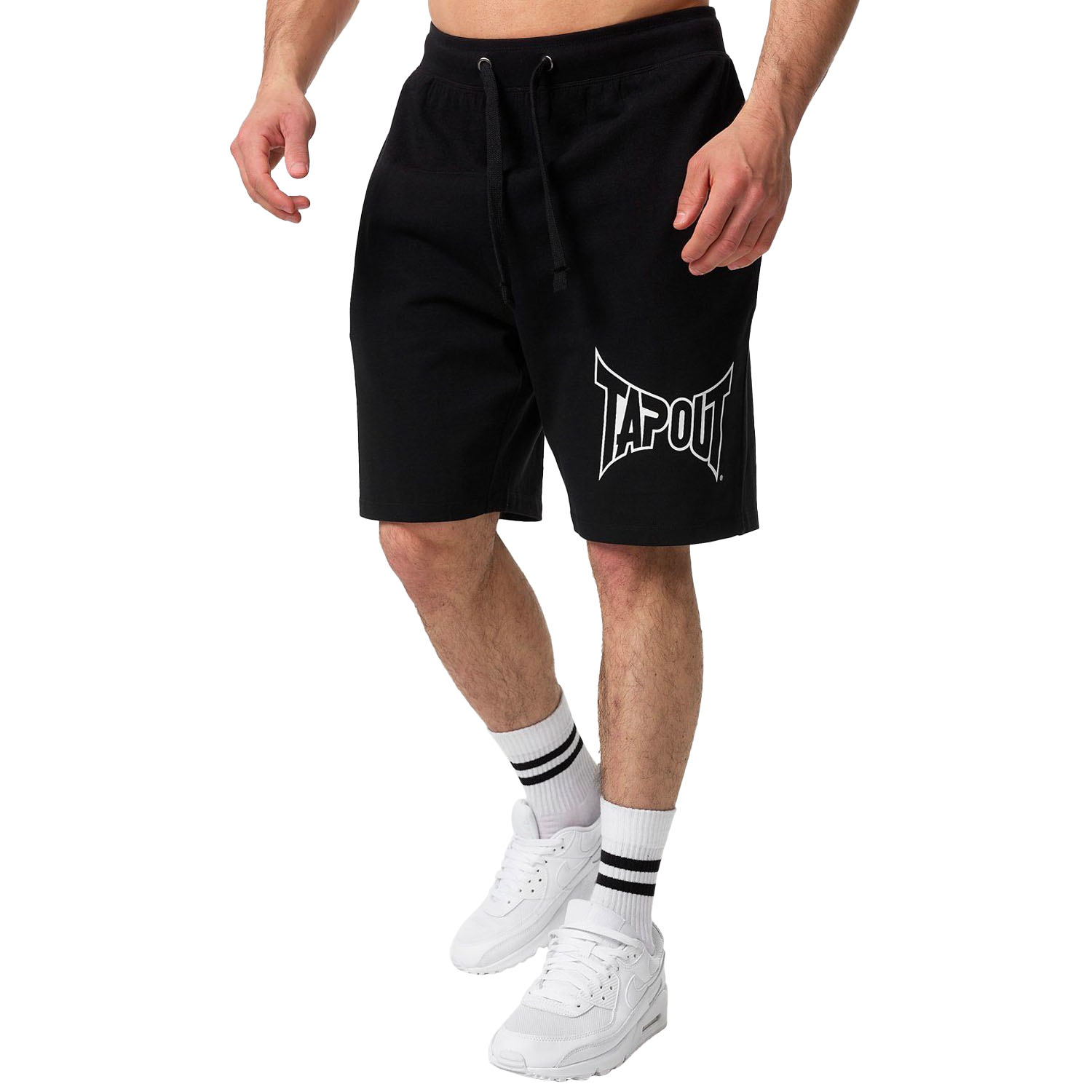 Tapout Fitness Shorts, Lifestyle Basic, schwarz-weiß