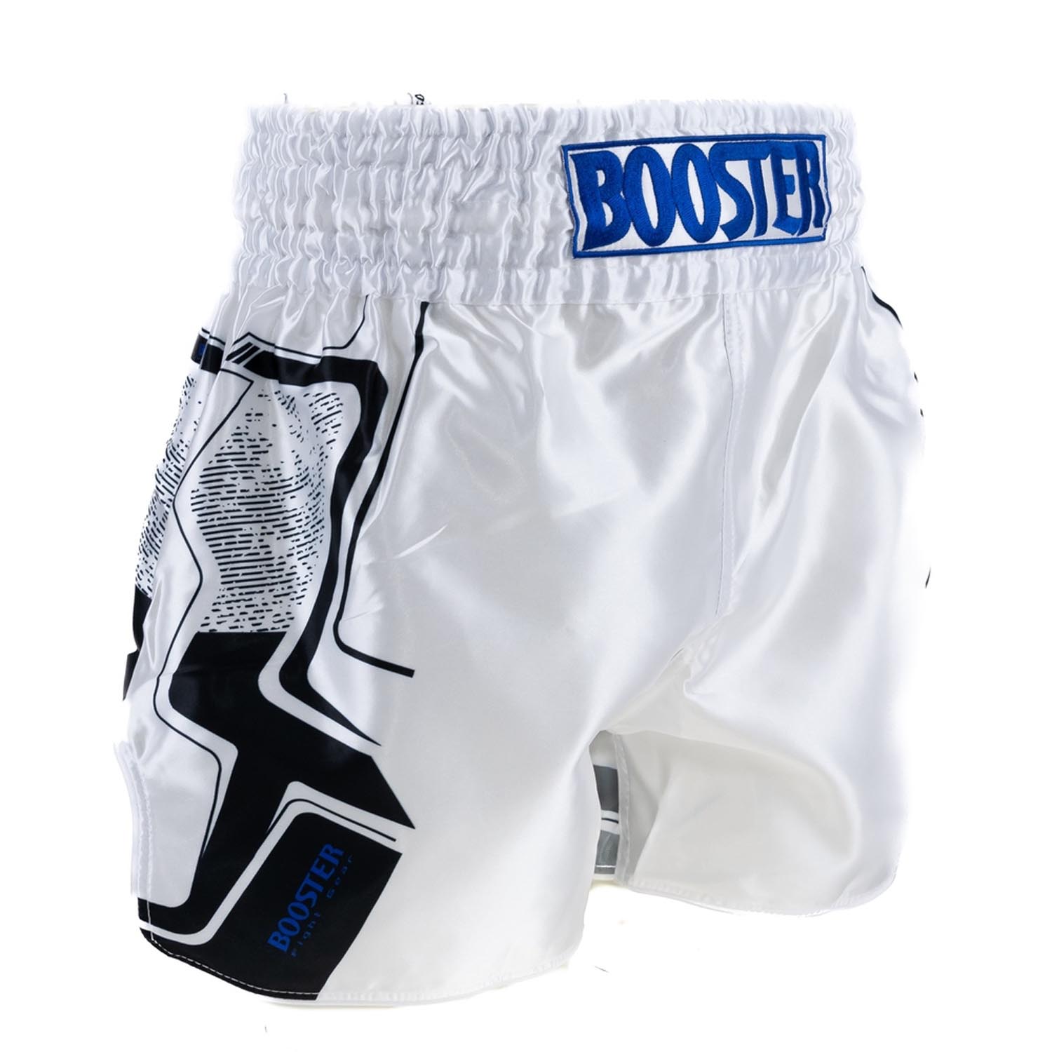 Booster Muay Thai Shorts, Ignite 3, white-black, S