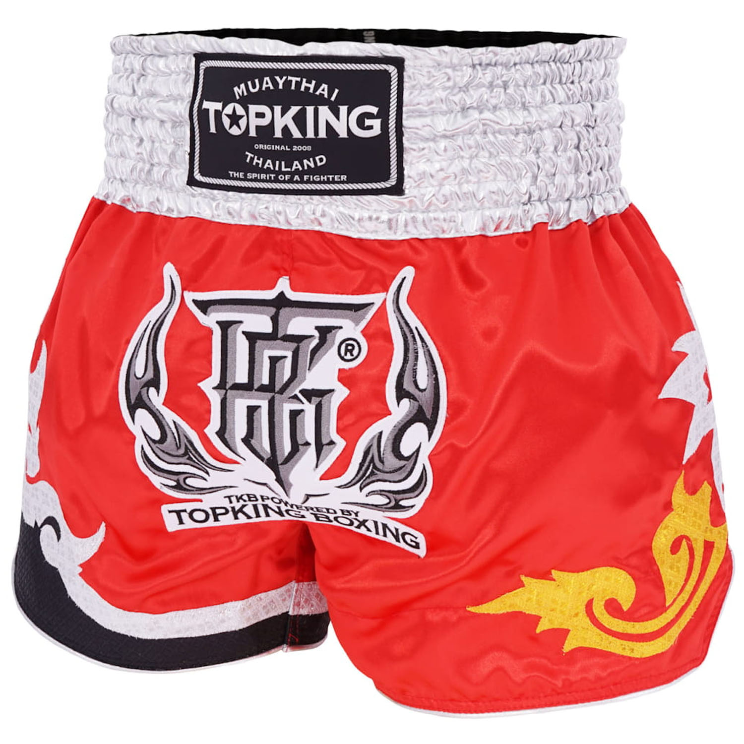 TOP KING BOXING Muay Thai Shorts, TKTBS 097, red, L