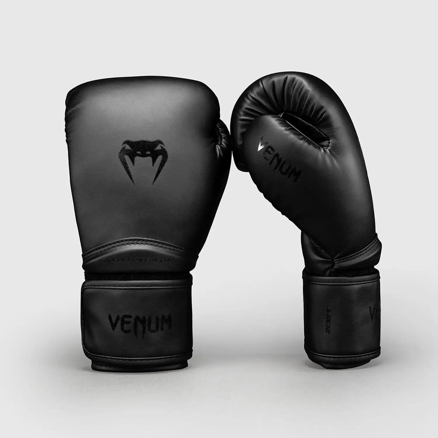 VENUM Boxing Gloves, Contender, 1.5, black, 16 Oz