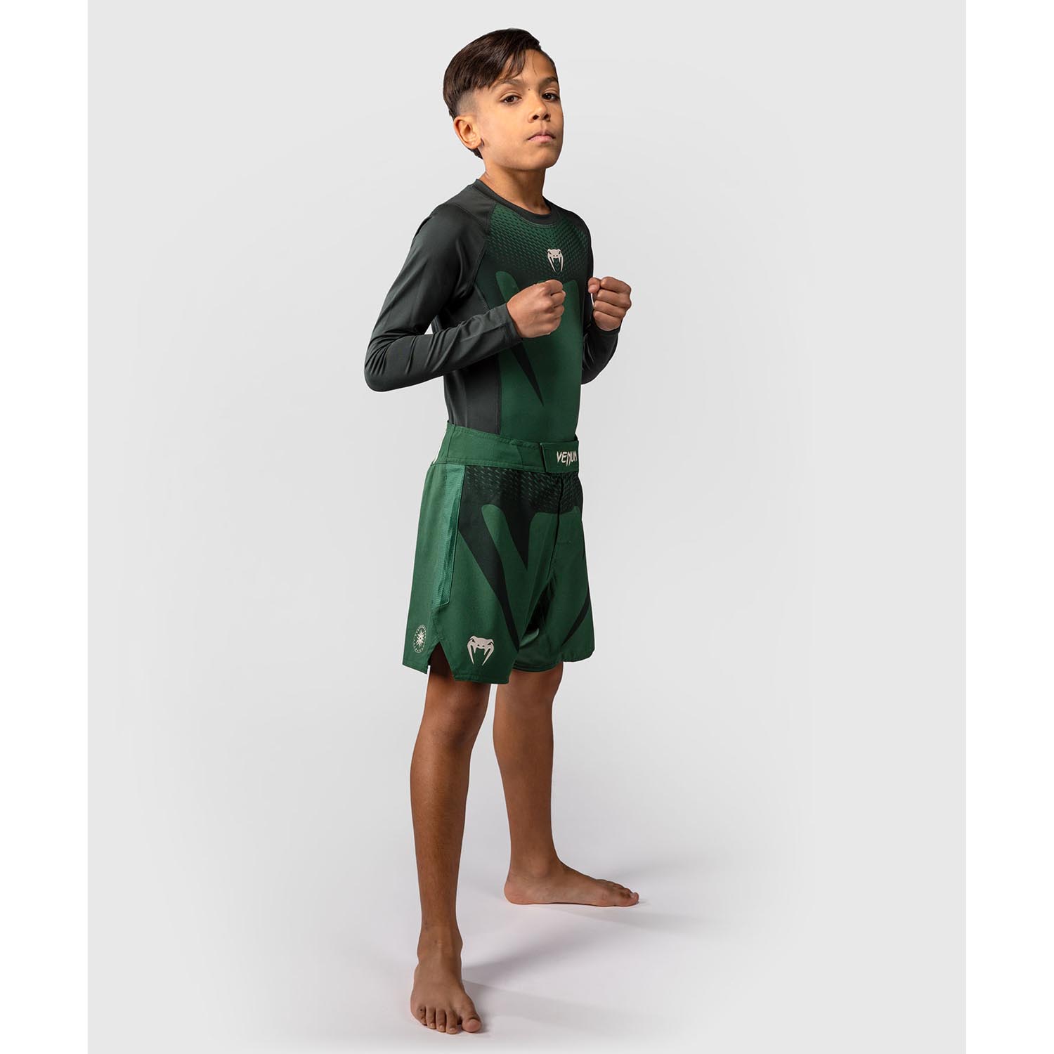 VENUM MMA Fight Shorts, Kids, Attack, green-white, 14 J