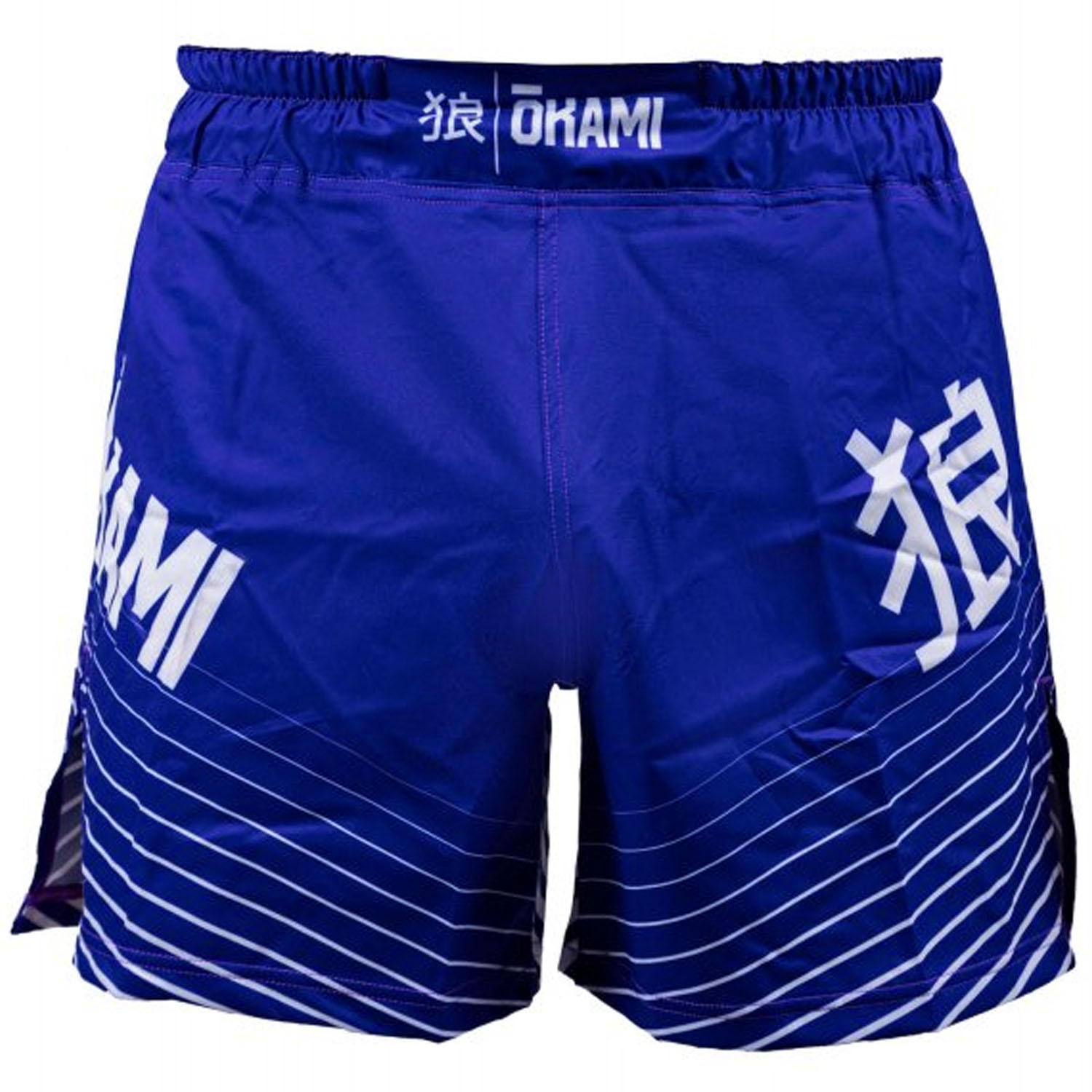 OKAMI MMA Fight Shorts, Big Kanji, blau