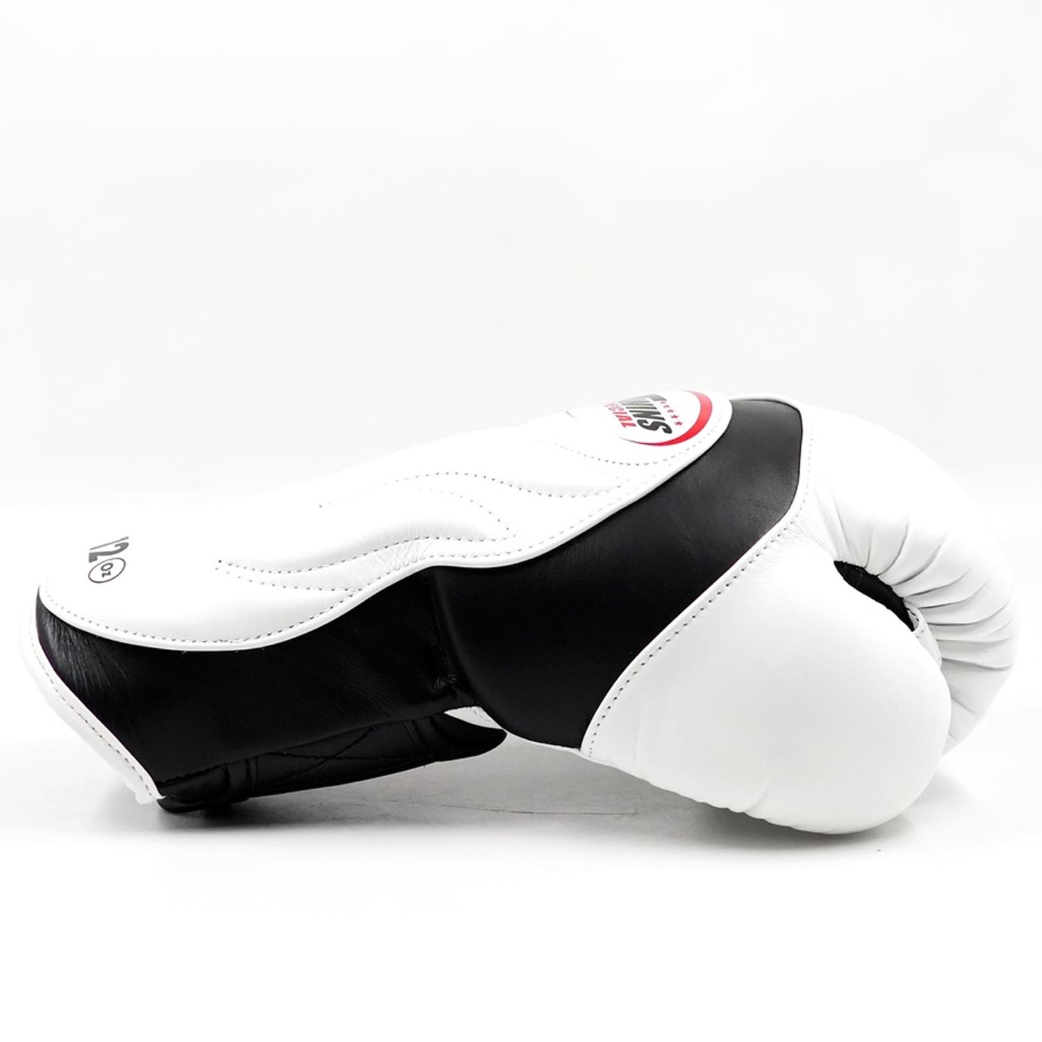 TWINS Special Boxing Gloves, Premium, BGVL-6, black-white