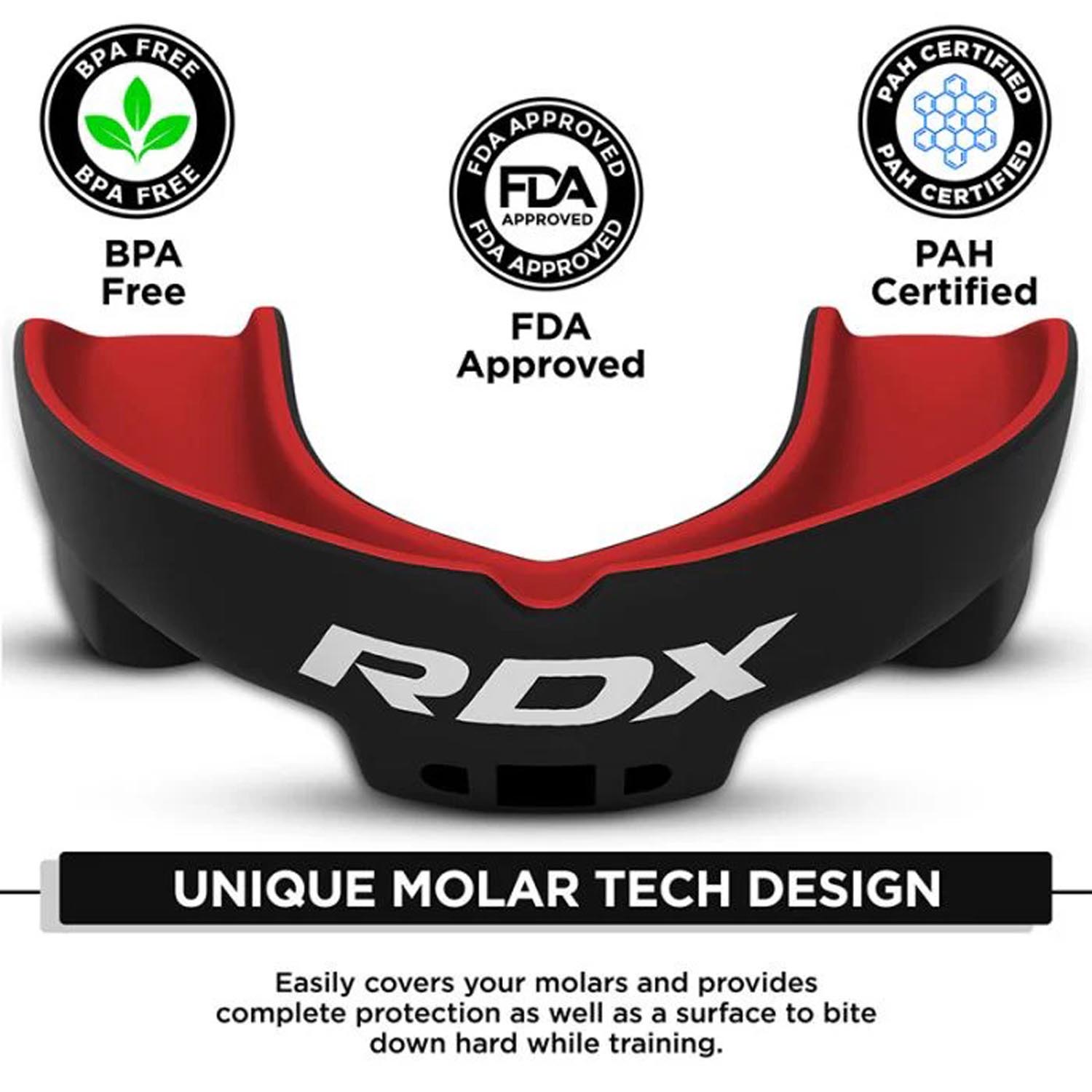 RDX Mouth Guard, Kids, 3W, black-red