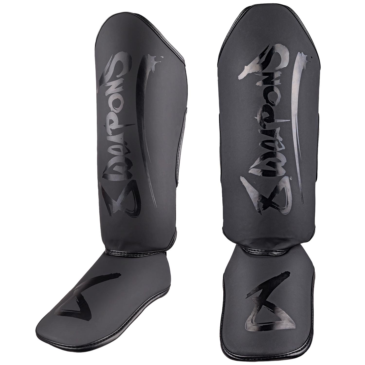 8 WEAPONS Shin Guards, Kids, Unlimited 2.0, black-black XXXL
