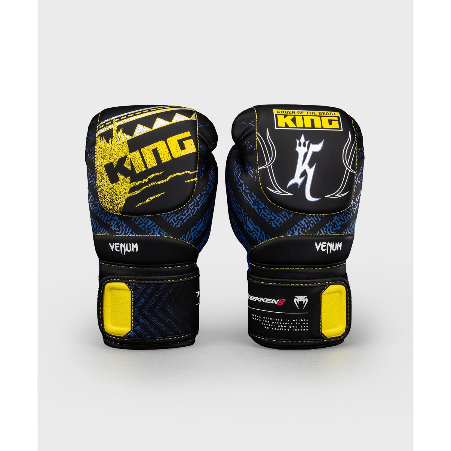 VENUM Boxing Gloves, Tekken 8, King, black-yellow, 12 Oz