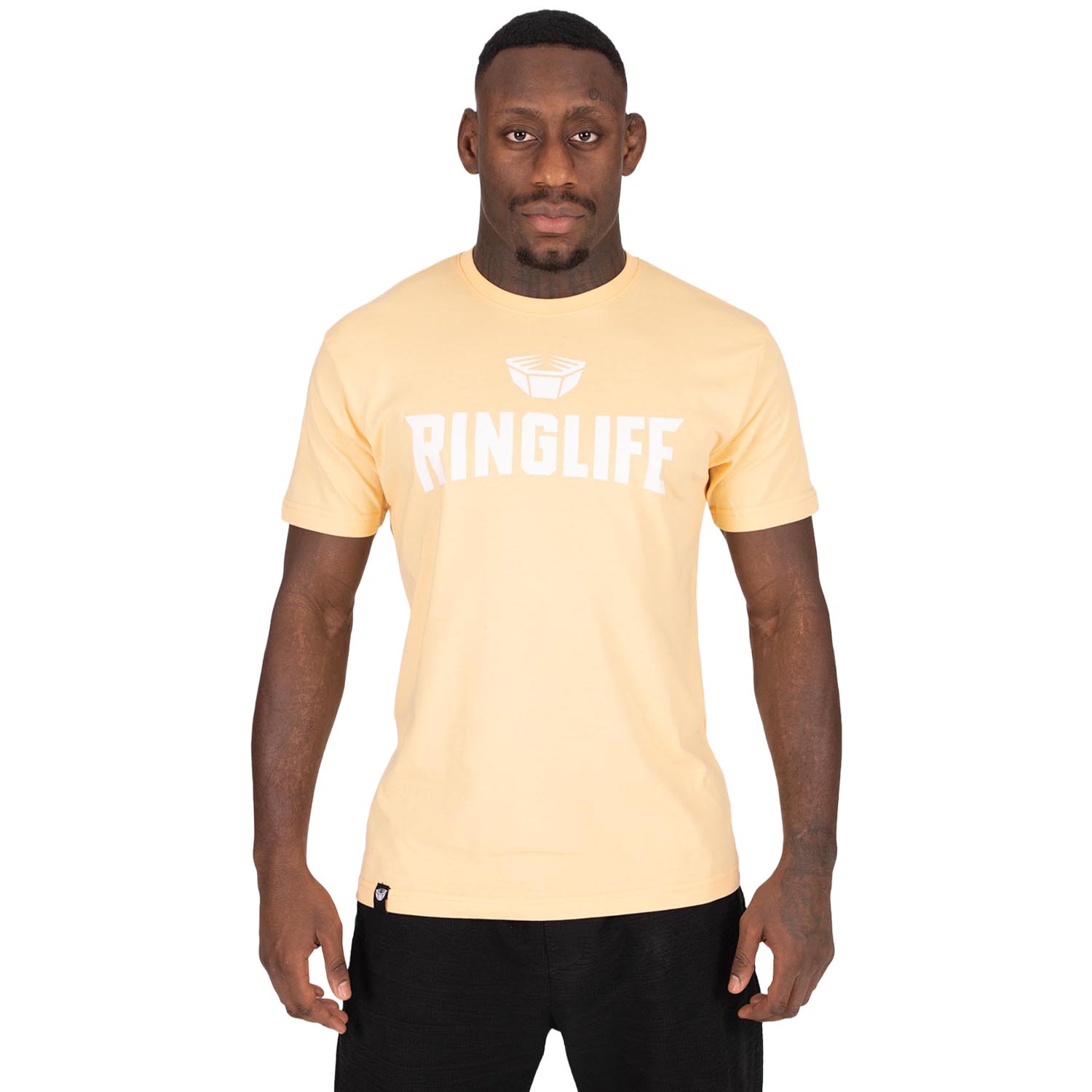 RINGLIFE T-Shirt, Logo 2.0, apricot-white, S