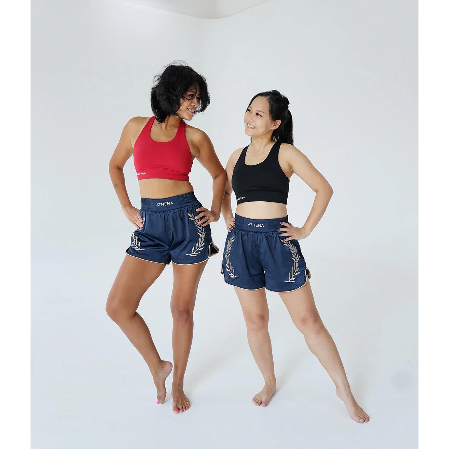 ATHENA Muay Thai Shorts, Women, Athena, navy-gold, XL