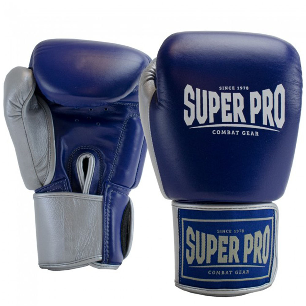 Super Pro Boxhandschuhe, Enforcer, blau-silber