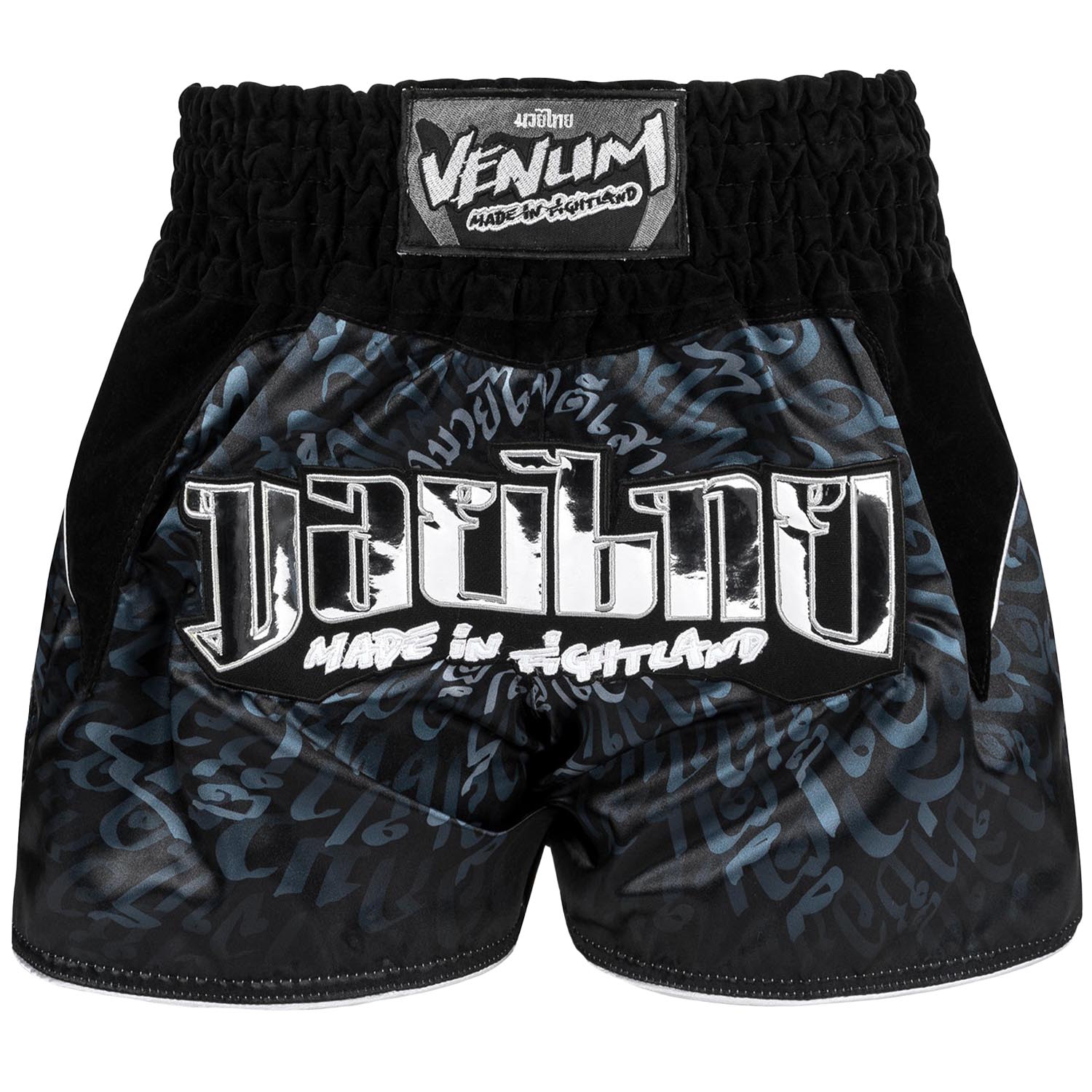 VENUM Muay Thai Shorts, Attack, schwarz-silber, M