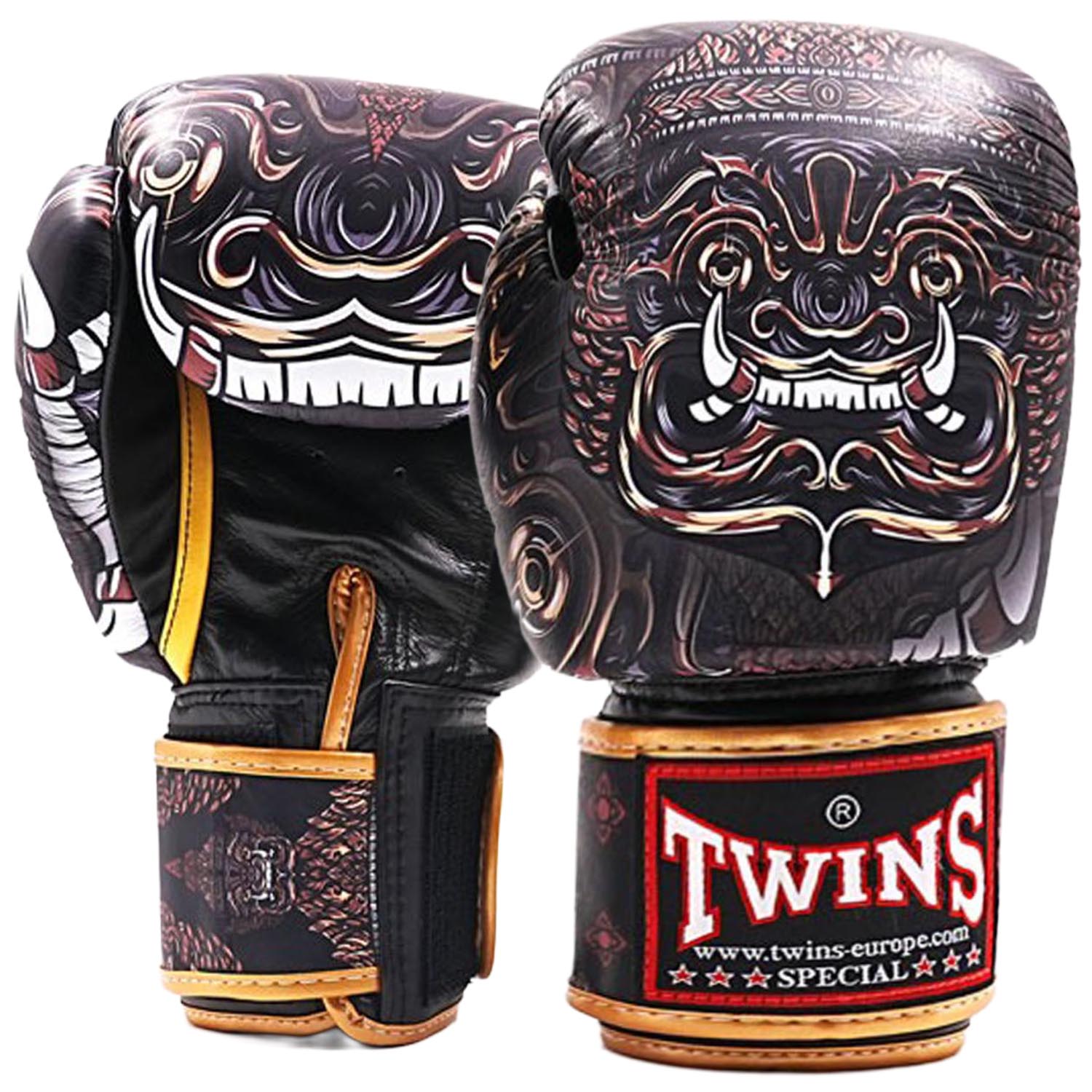 TWINS Special Boxing Gloves, BGVL FBGVL3-63, grey-white-red, 16 Oz