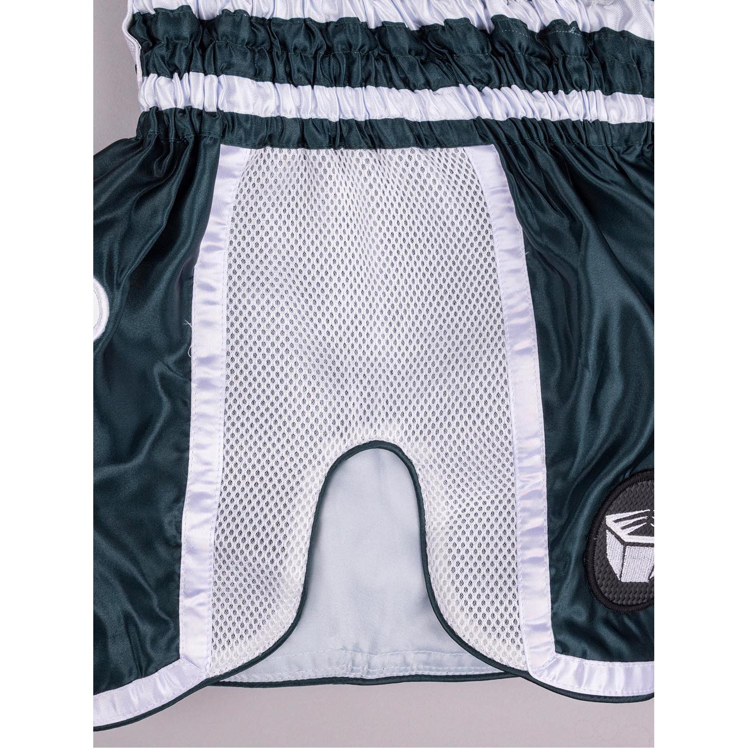 RINGLIFE Muay Thai Shorts, Represent, green-white, S