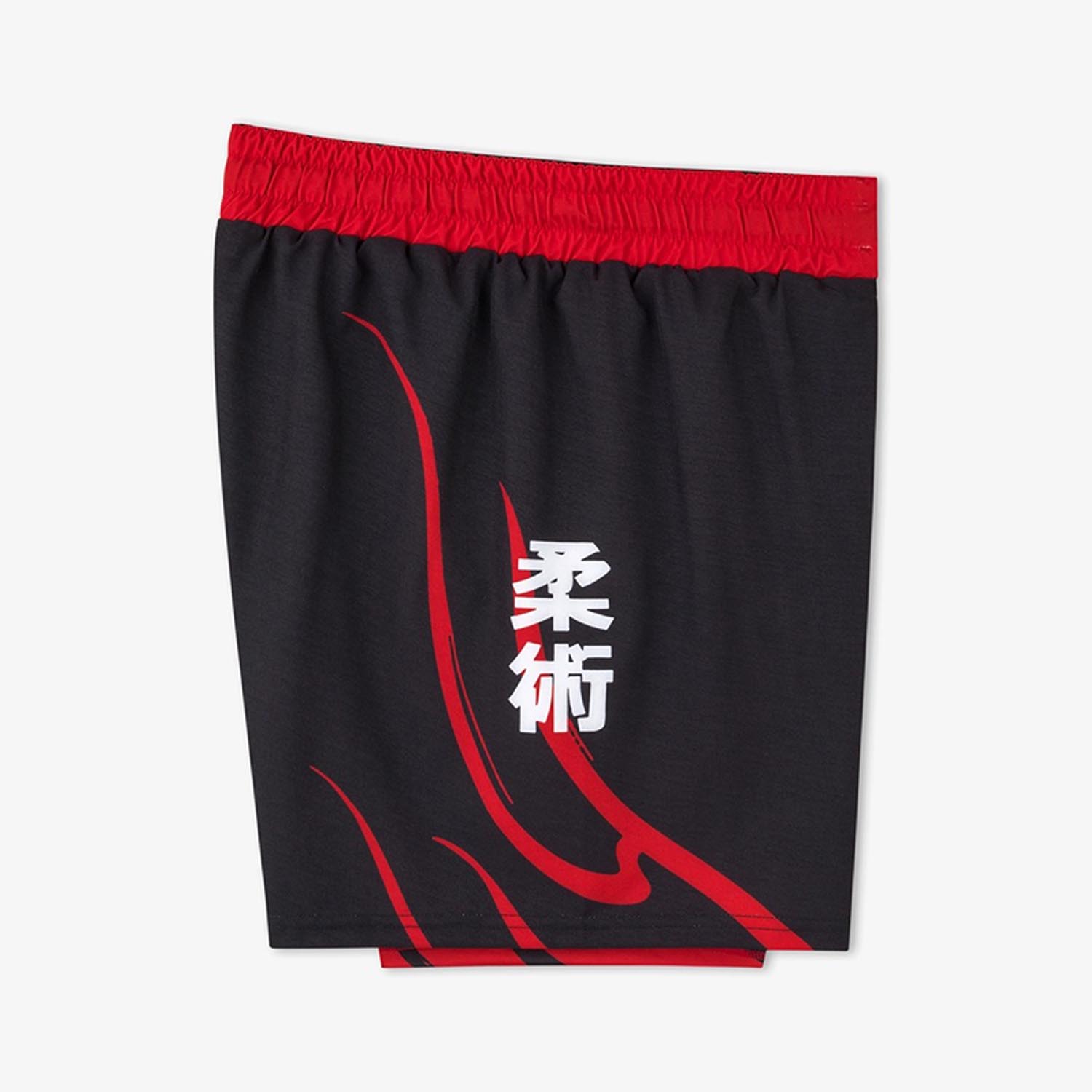MANTO MMA Fight Shorts, Lucky Cat, black-red, XXL