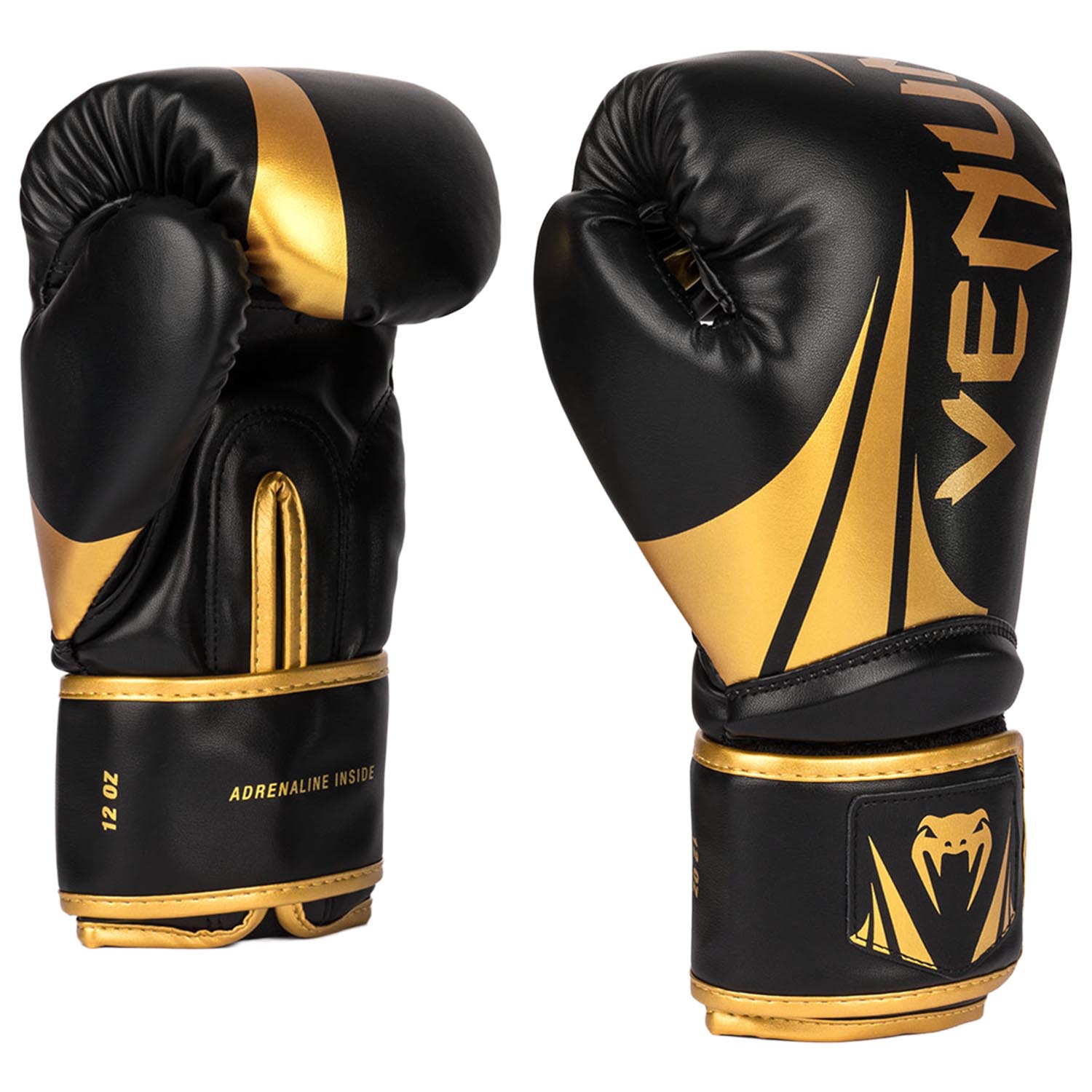 VENUM Boxing Gloves, Challenger 2.5, black-gold, 14 Oz