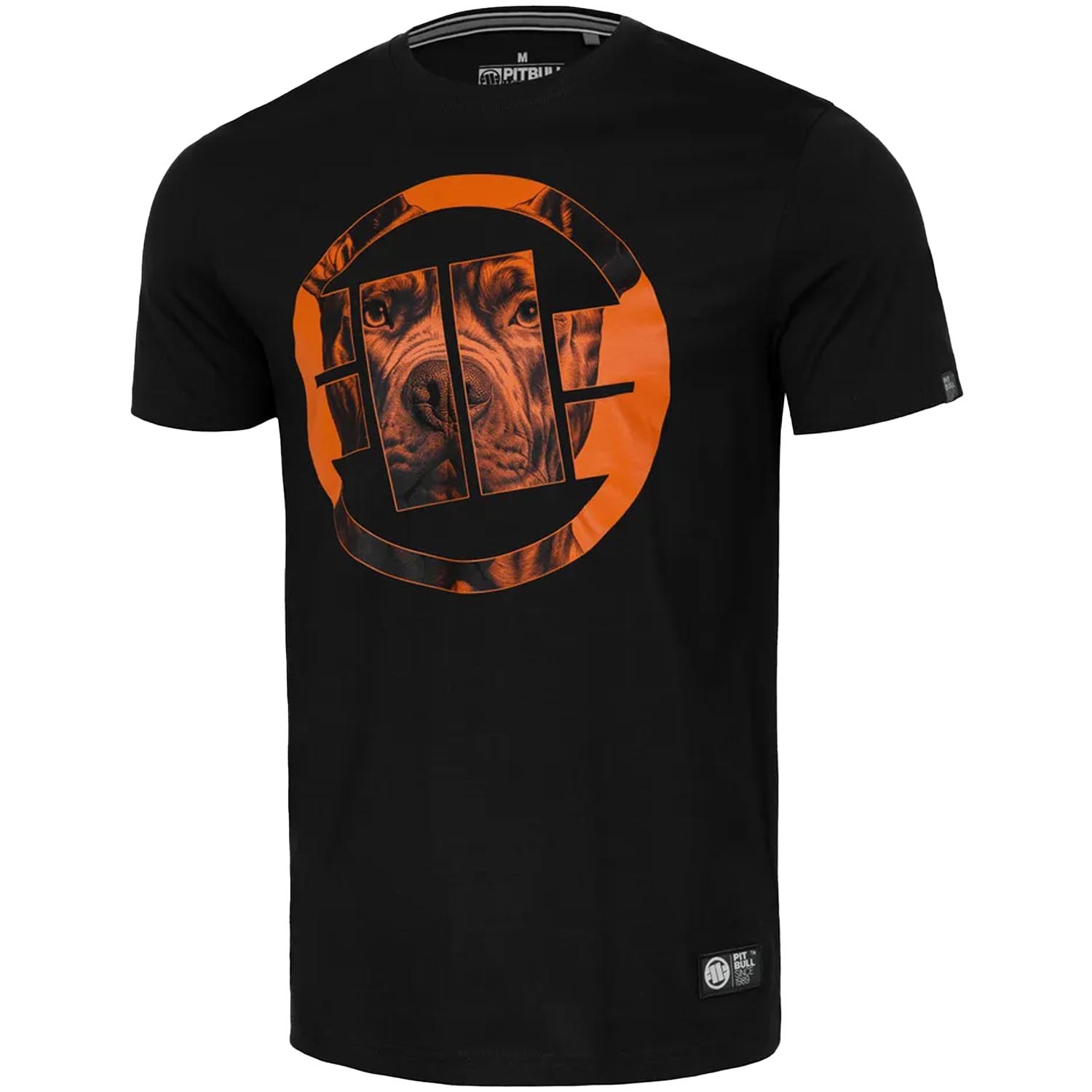 Pit Bull West Coast T-Shirt, Orange Dog 24, schwarz-orange, XL