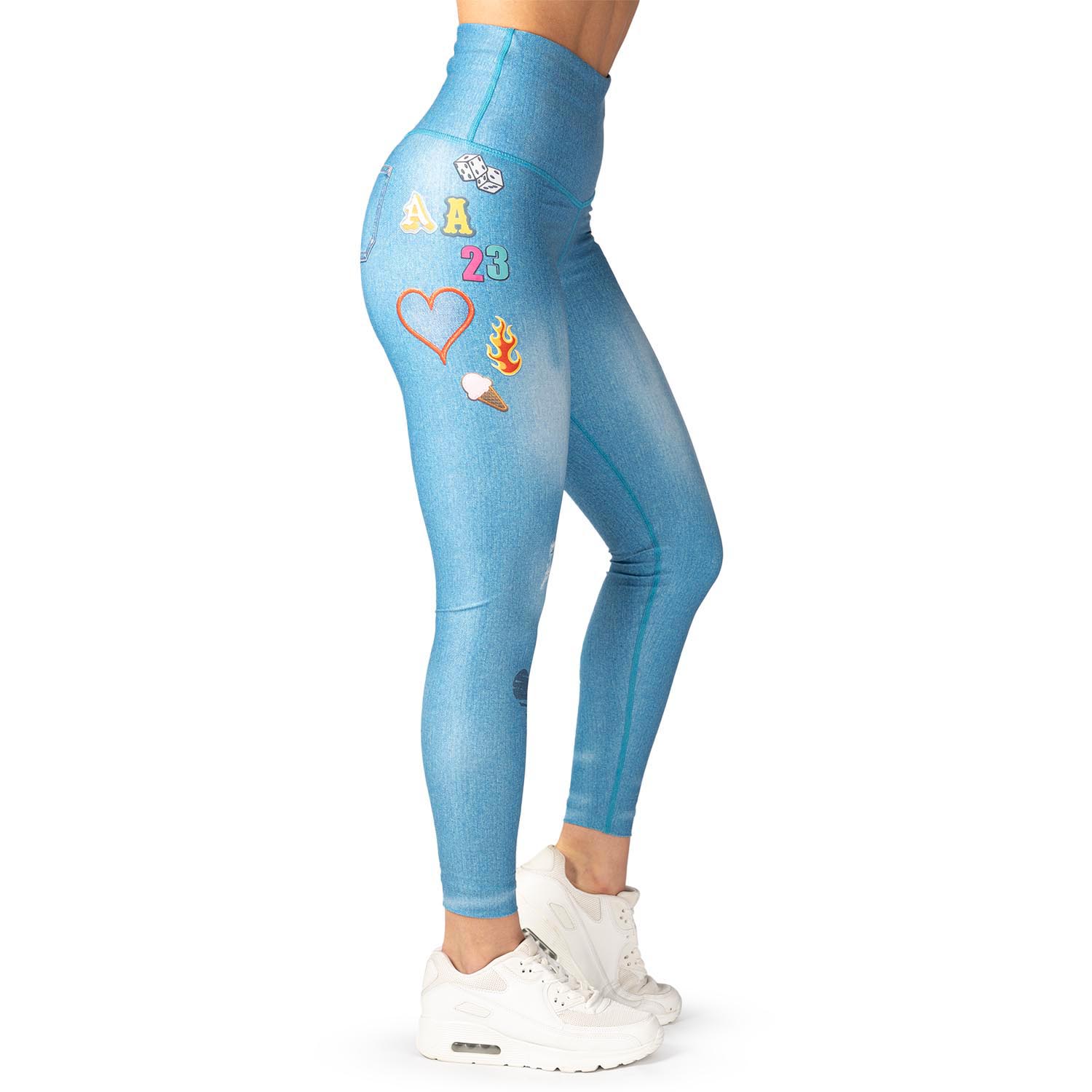 Anarchy Apparel Compression Leggings, Denim, S