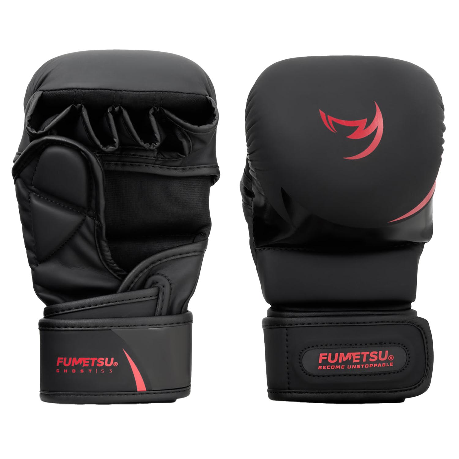 Fumetsu MMA Sparring Handschuhe, Ghost S3, schwarz-rot, L/XL