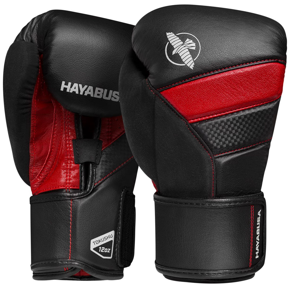 Hayabusa Boxhandschuhe, T3, schwarz-rot, 10 Oz