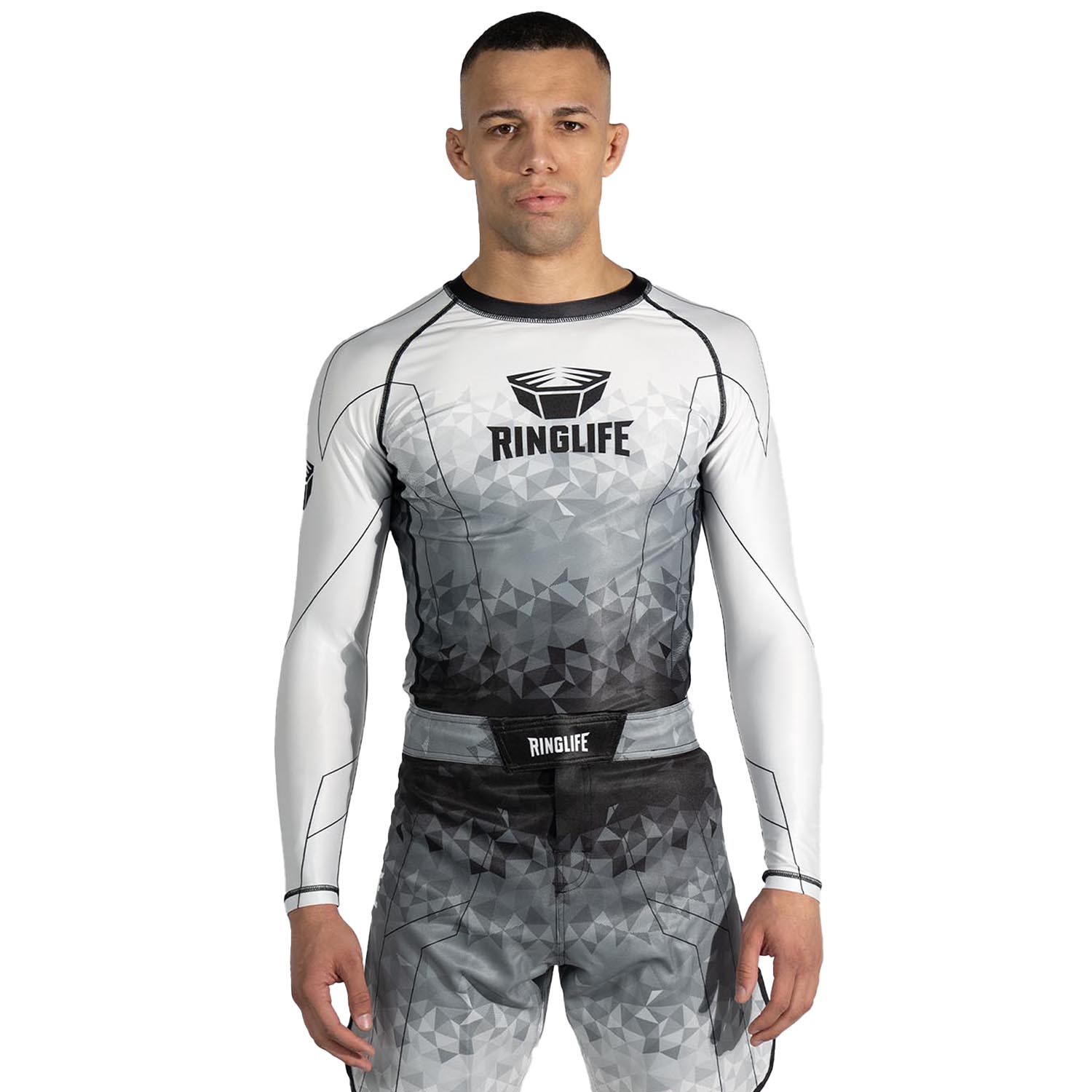 RINGLIFE Rashguard, L/S - Transition schwarz-weiss L