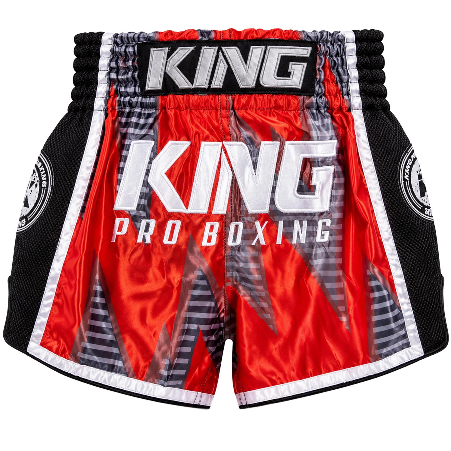 KING PRO BOXING, Muay Thai Shorts, Stadium 3, red-black, S