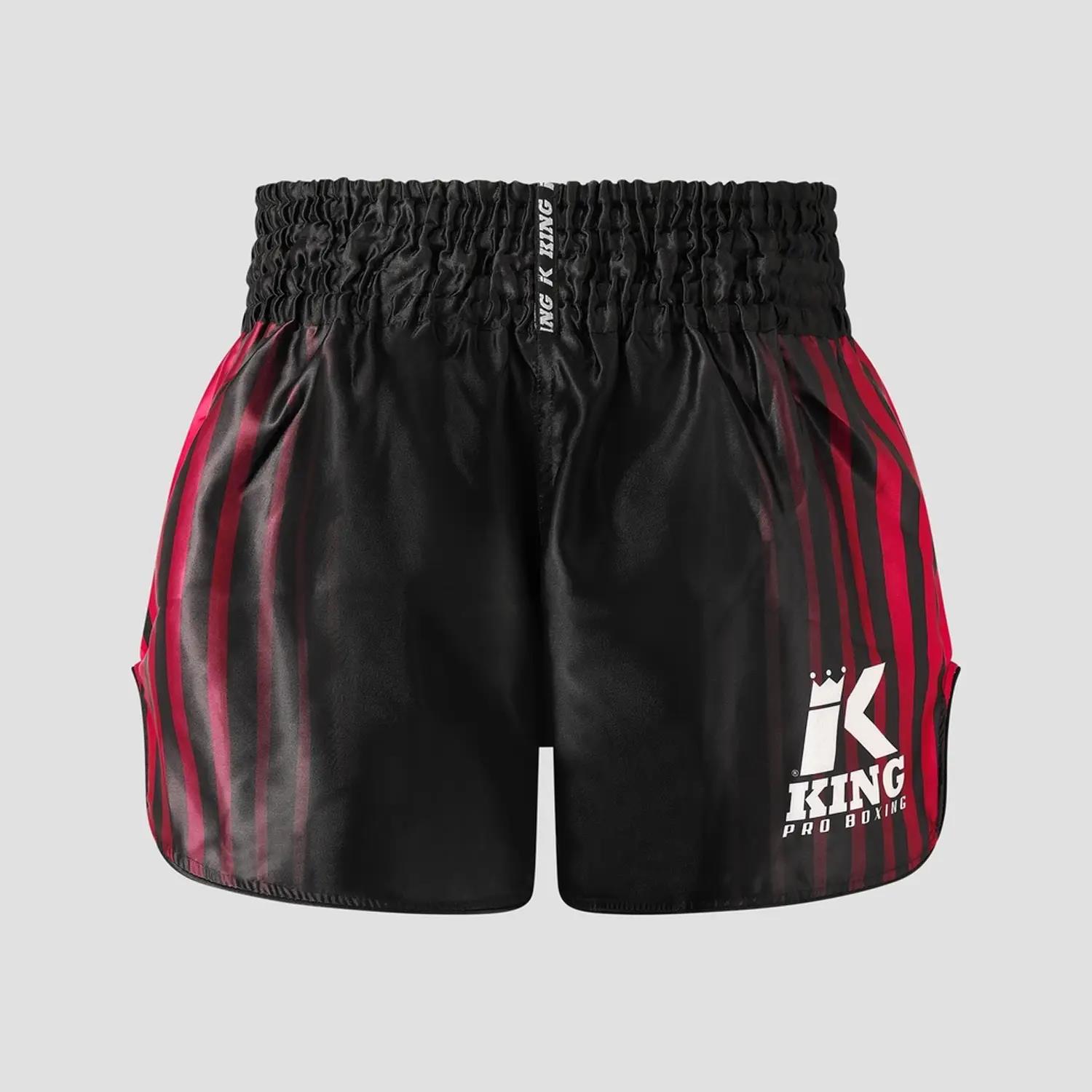 KING PRO BOXING Muay Thai Shorts, Bloodline 1, black-red, M