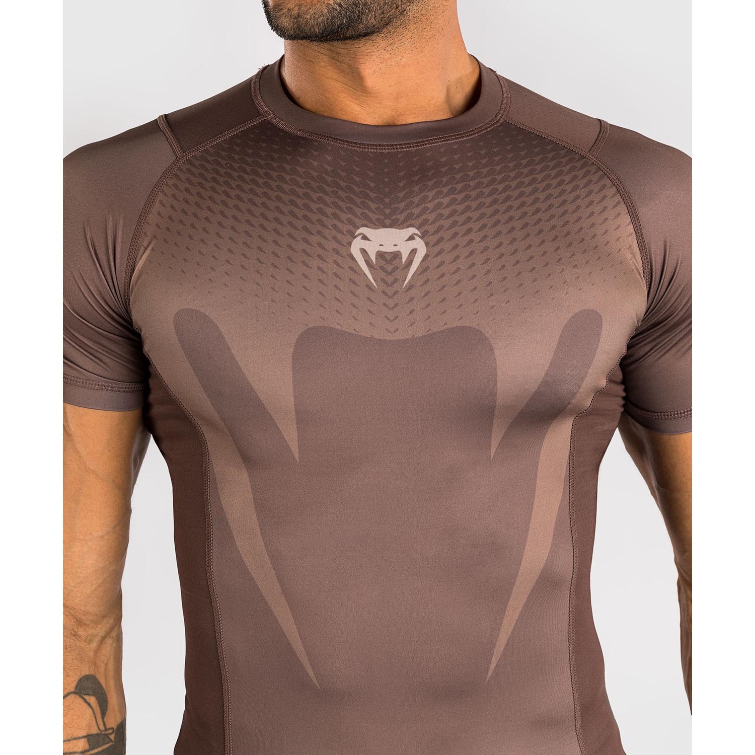 VENUM Rashguards, S/S, No Gi, brown, XXL