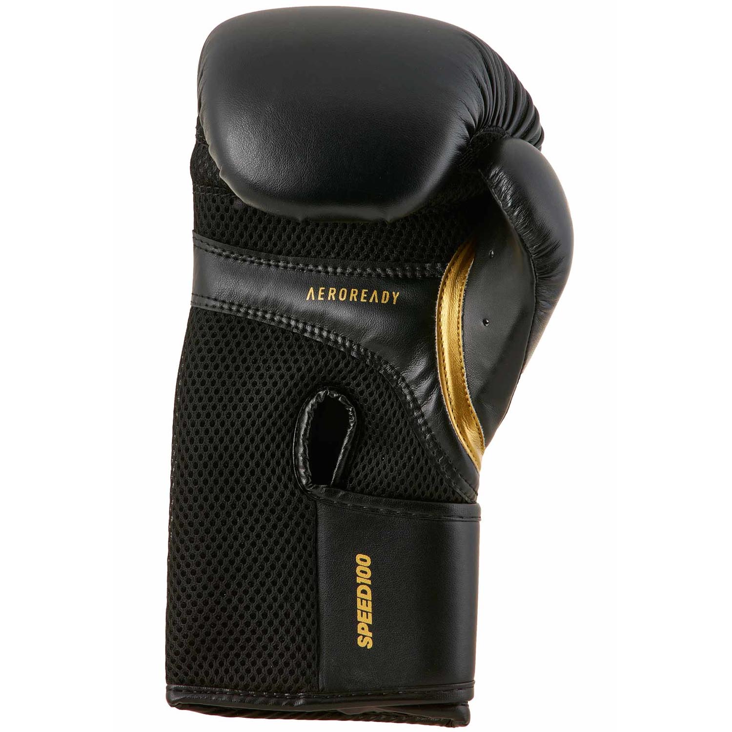 adidas Boxing Gloves, Speed 100, black-gold, 16 Oz | 16 Oz | 740345-4