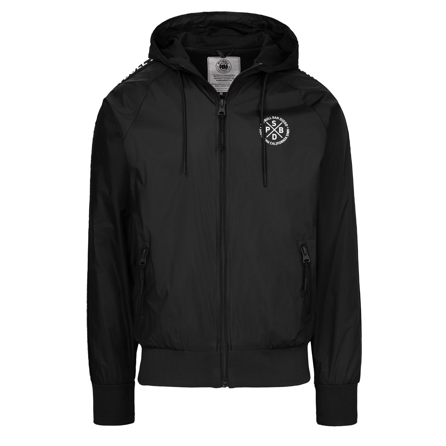 Pit Bull West Coast Transitional Jacket, Athletics Tape Logo, black, XXXL